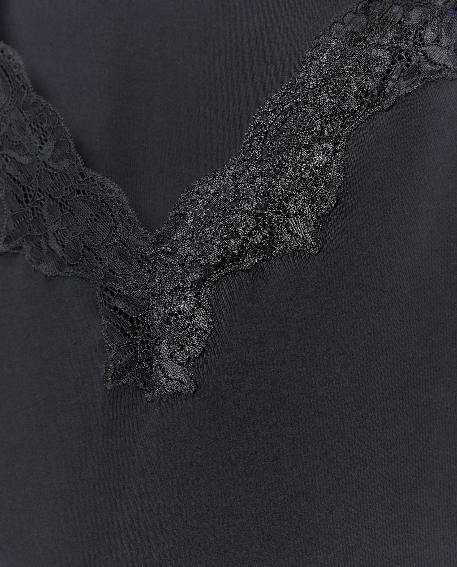 Camiseta de mujer tirantes lencera - Couchel - Negro Negro-5