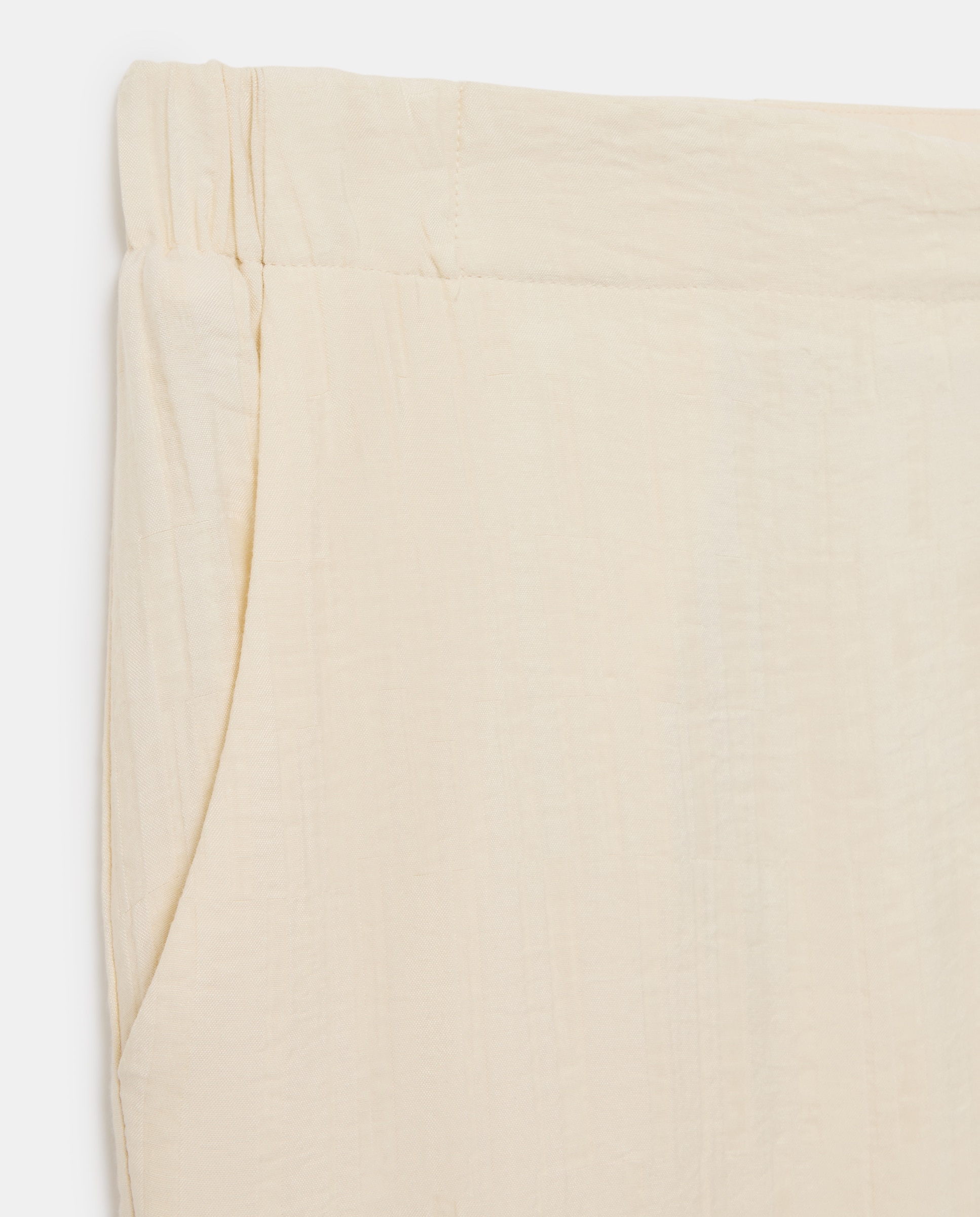 Calças fluidas de jacquard 120 Cru-5