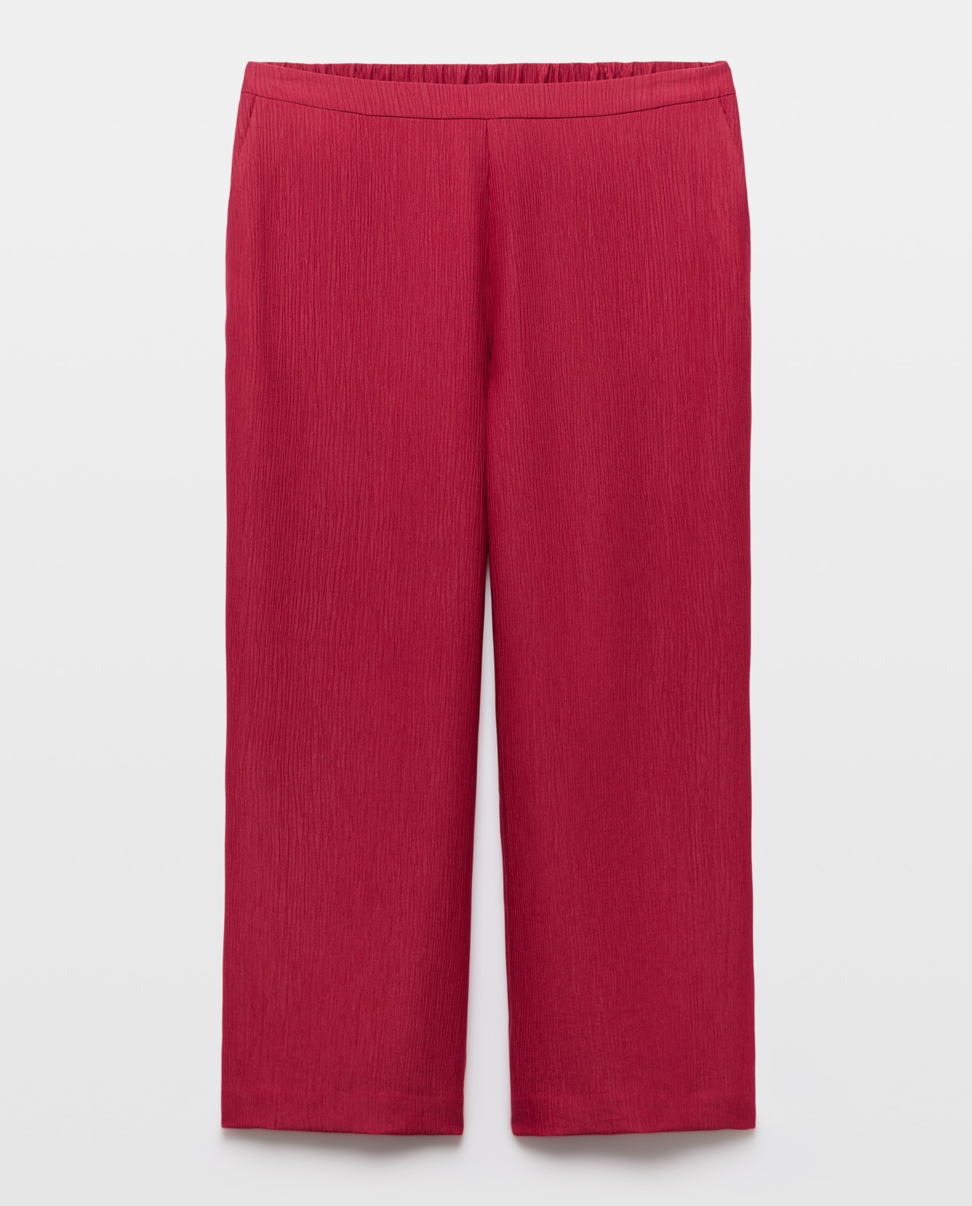 Calças Fluidas com Jacquard 200 Rosa-4