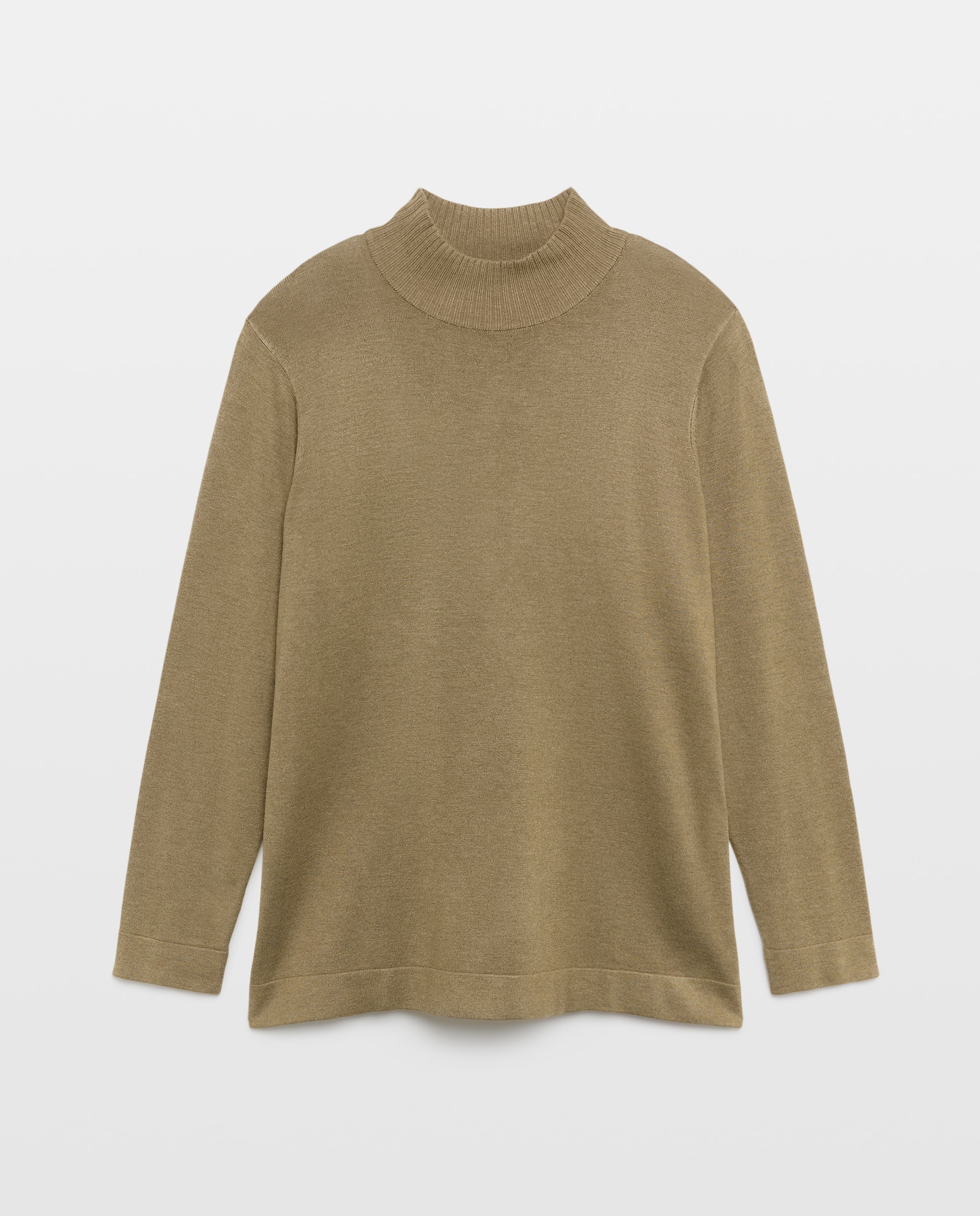 Jersey de mujer con cuello perkins - Couchel - 510 Verde claro 510 Verde claro-4