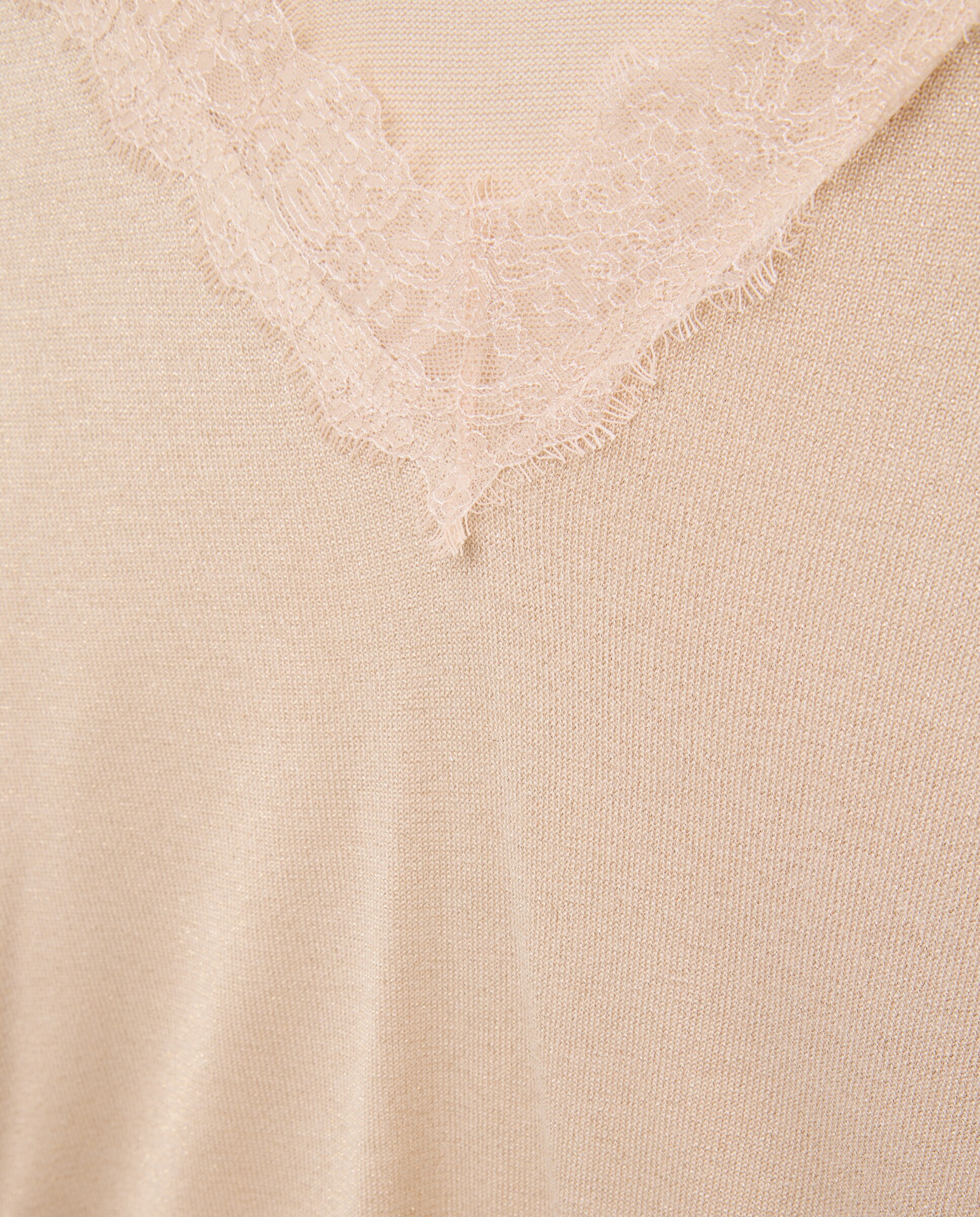 Jersey de mujer con lúrex y encaje - Couchel - 120 Crudo 120 Crudo-2