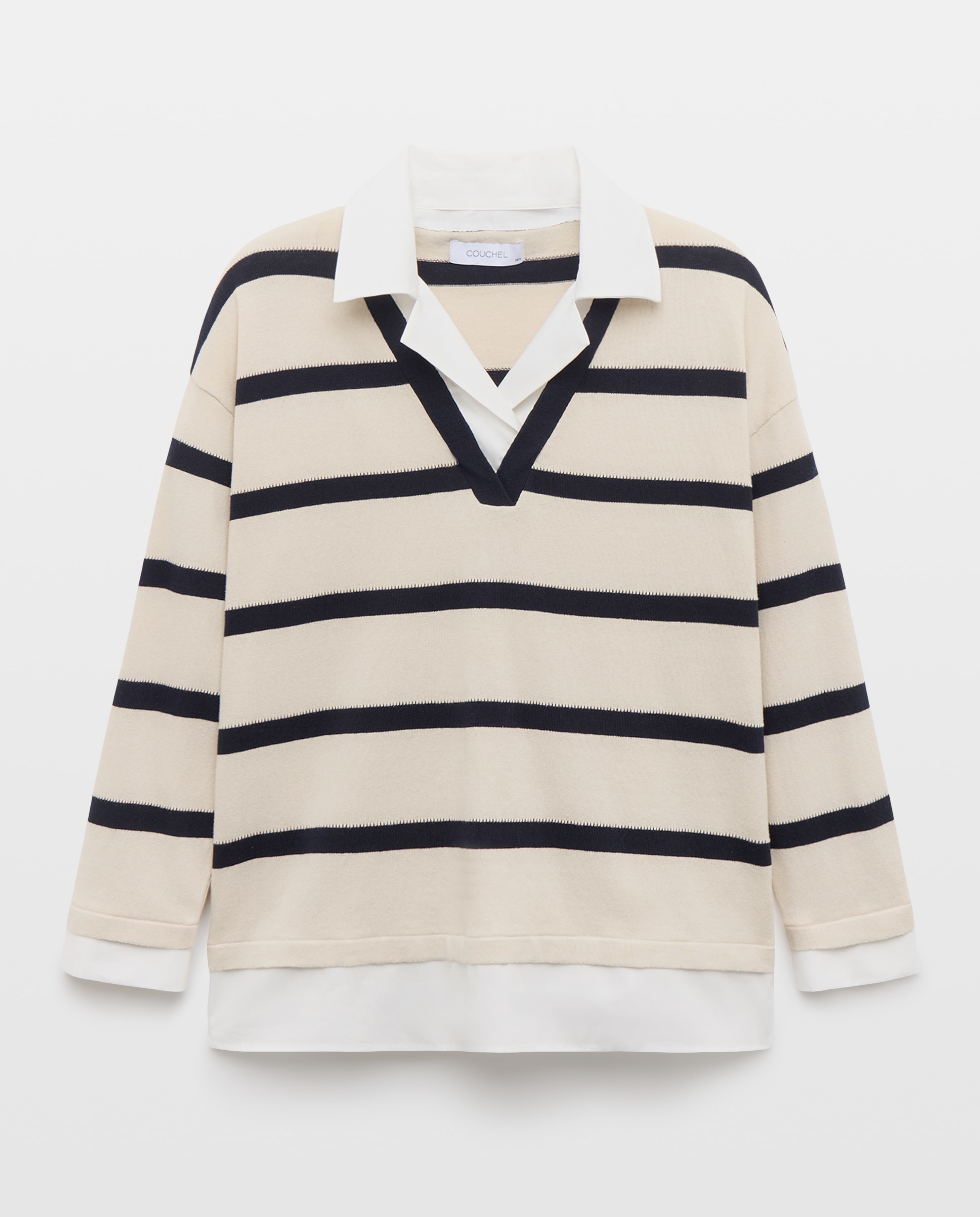 Imagen 1 de Jersey de mujer combi rayas Blanco
