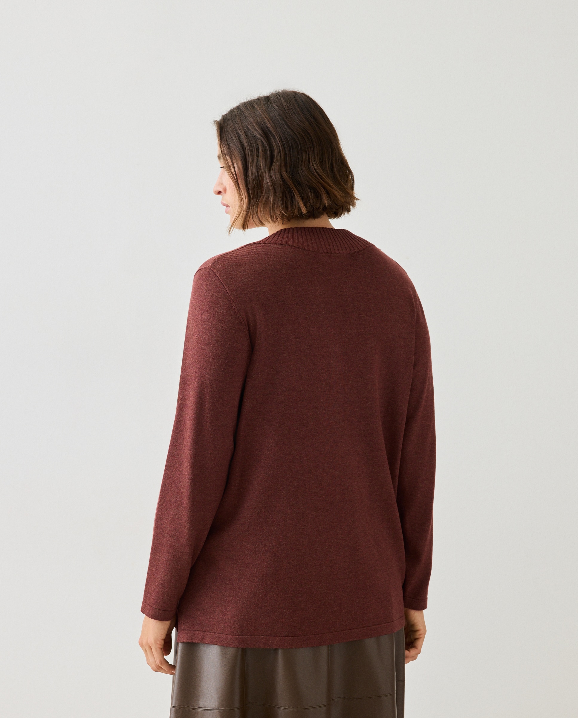 Imagen 3 de Jersey de mujer con cuello barco - Couchel - 770 Terracota 770 Terracota