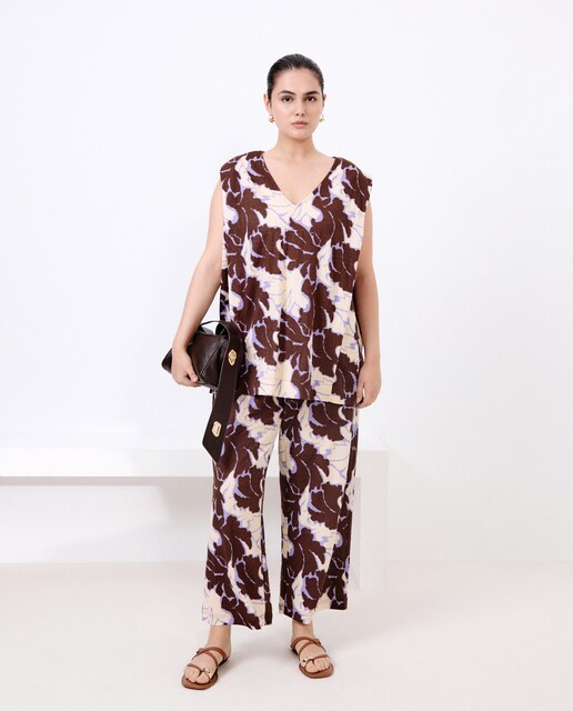 Imagem 0 de Calças Formais Estampadas