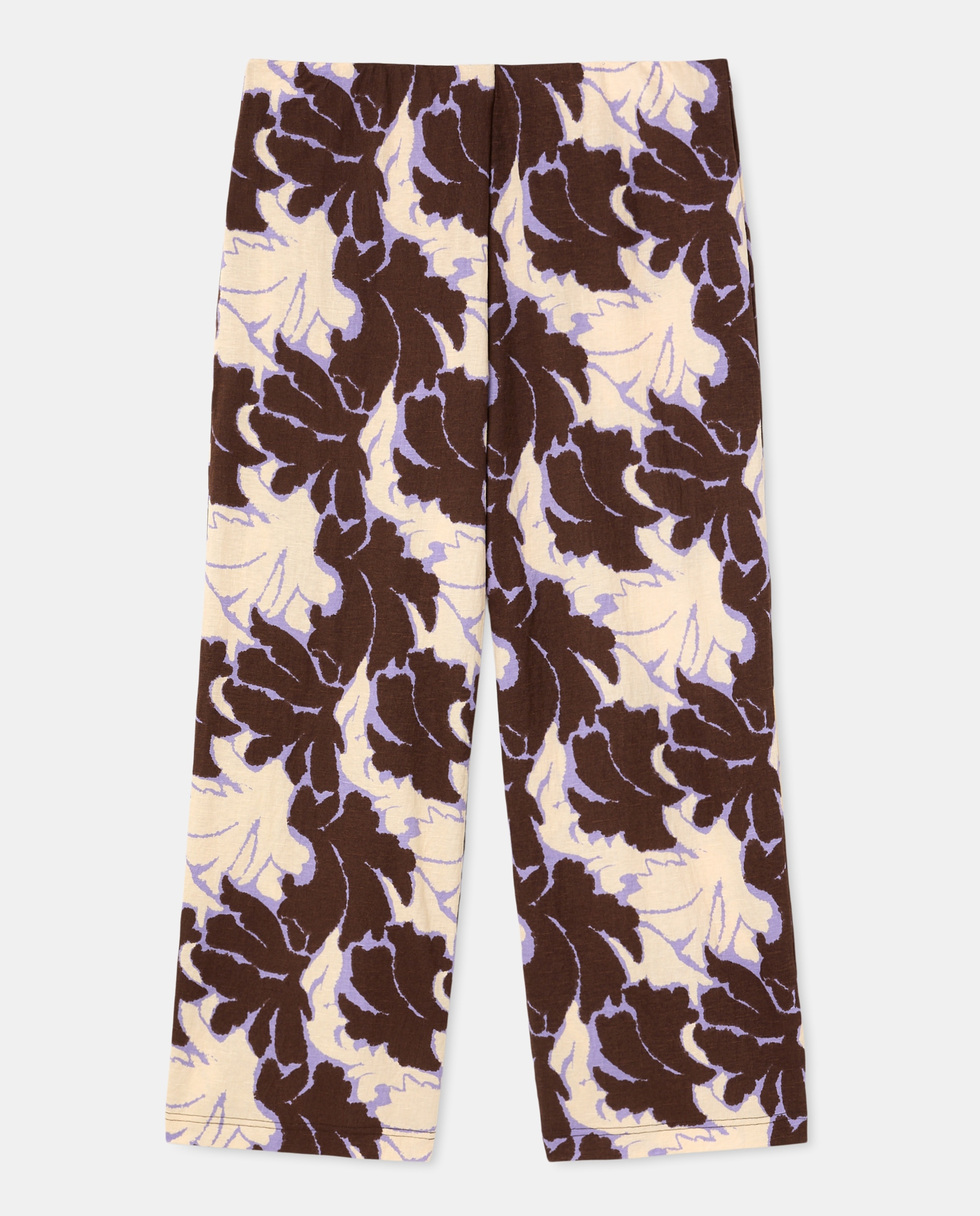 Calças Formais Estampadas Castanho-4