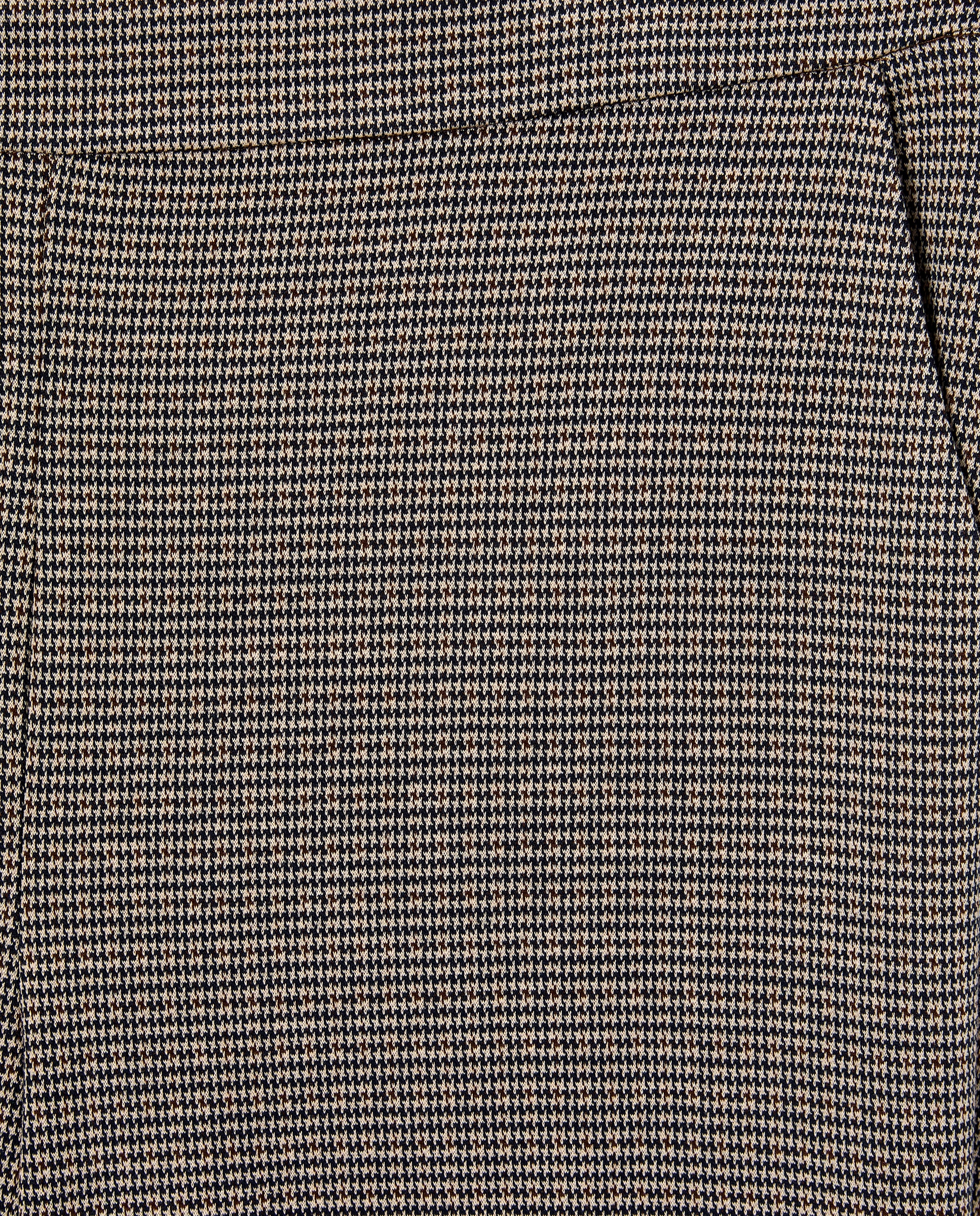 Calças de Malha com Tecido de Fantasia Castanho-5