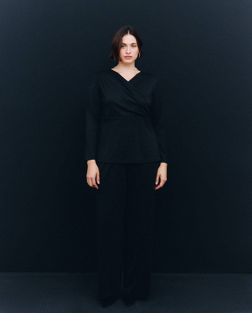 Calças Formais Lisas Preto-1