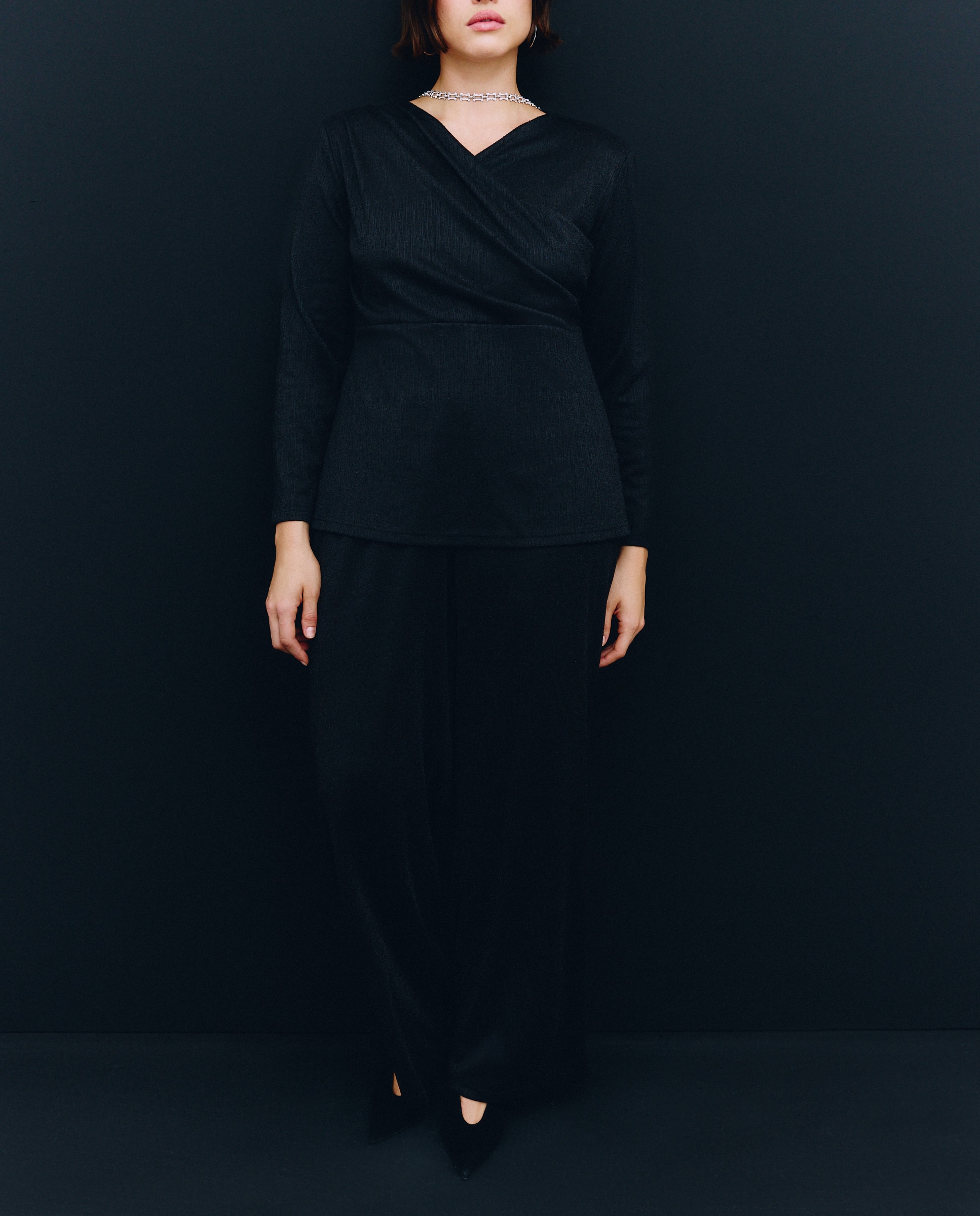 Calças Formais Lisas Preto-2