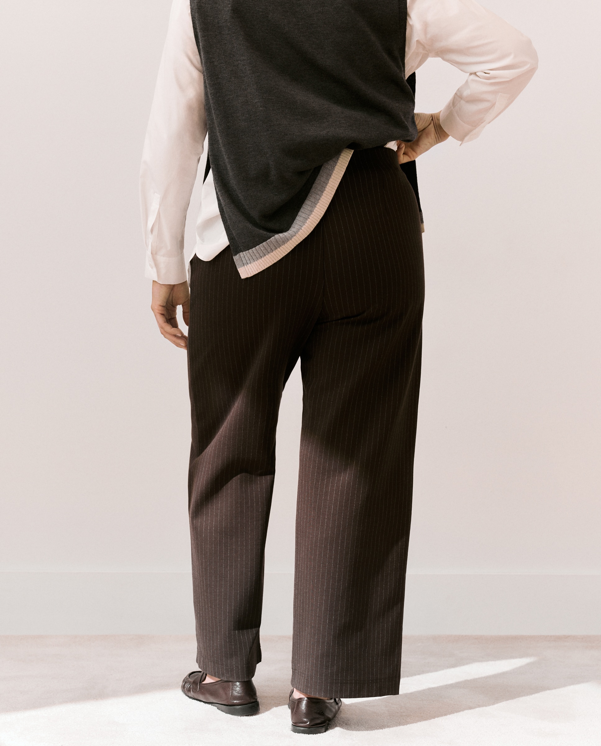 Imagen 3 de Pantalón de mujer de punto roma fantasía - Couchel - Marrón Marrón