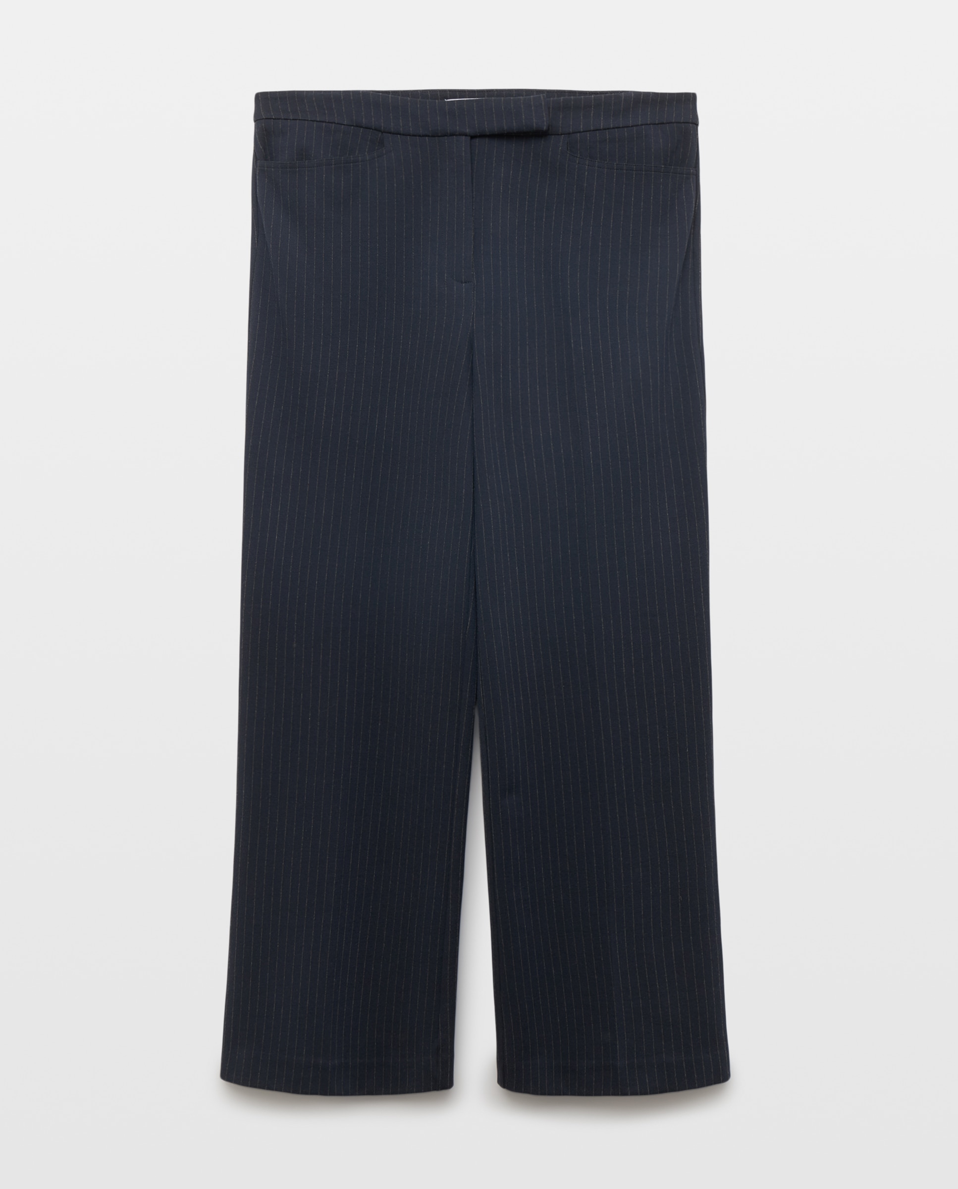 Pantalón de mujer de punto roma con cinturilla - Couchel - Azul Azul-5