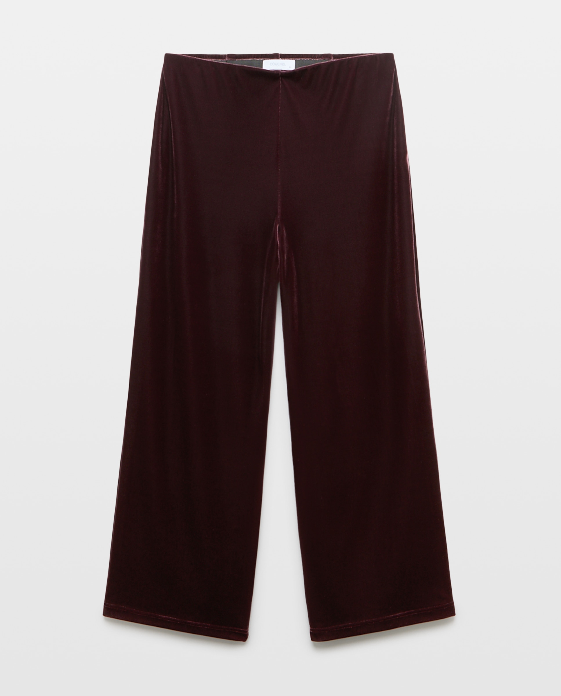 Pantalón de traje terciopelo de mujer - Couchel - Burdeos Burdeos-4
