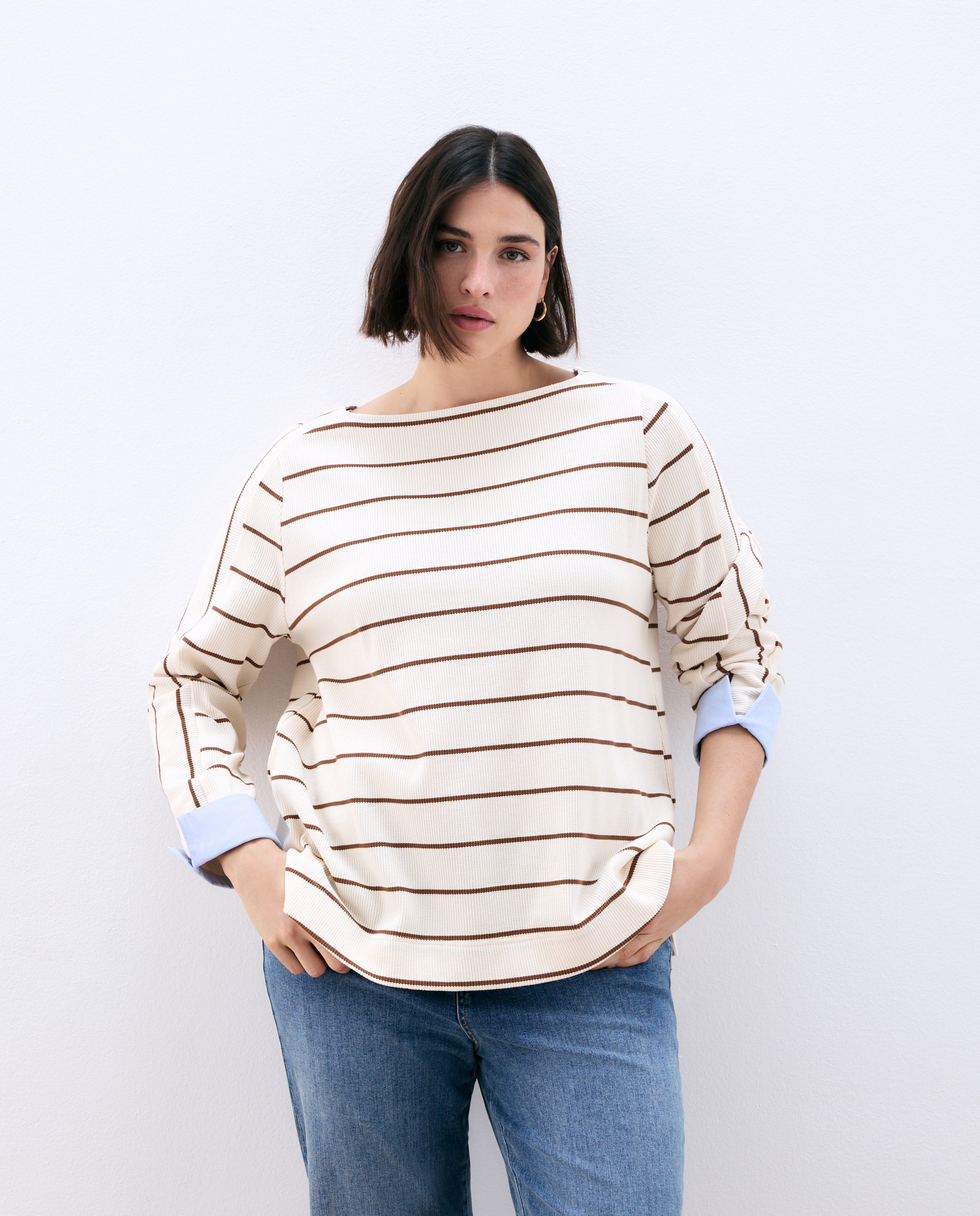 Sweatshirt de Algodão Estampada Castanho-2