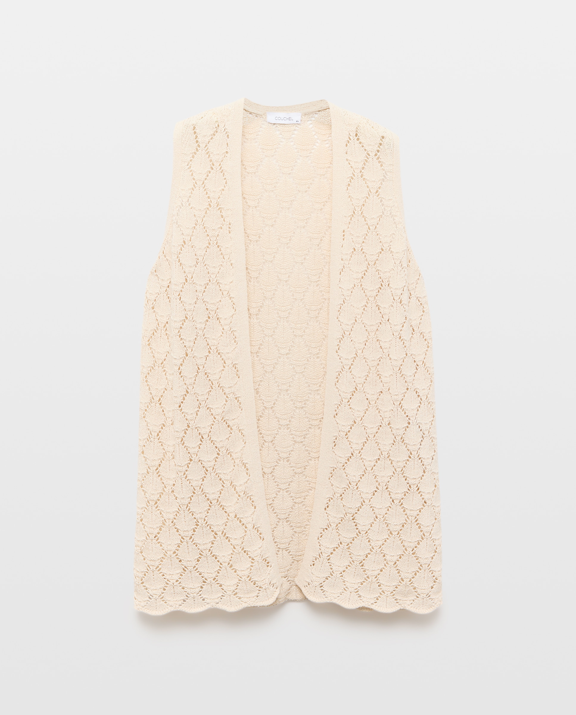 Chaleco de mujer tricot cinta - Couchel - Beige Beige-4