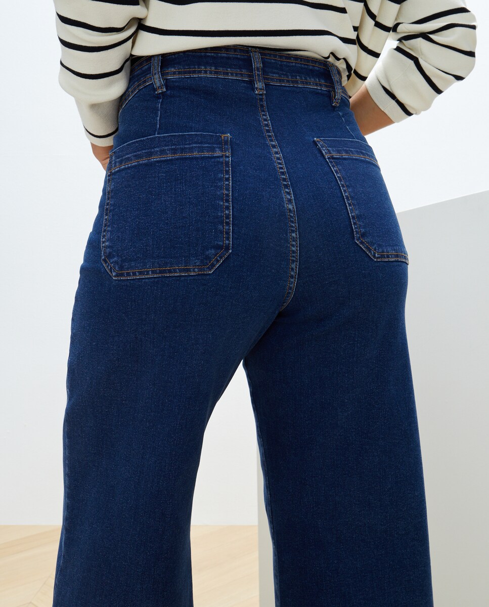 Jeans ALICE Culotte Azul-escuro-3