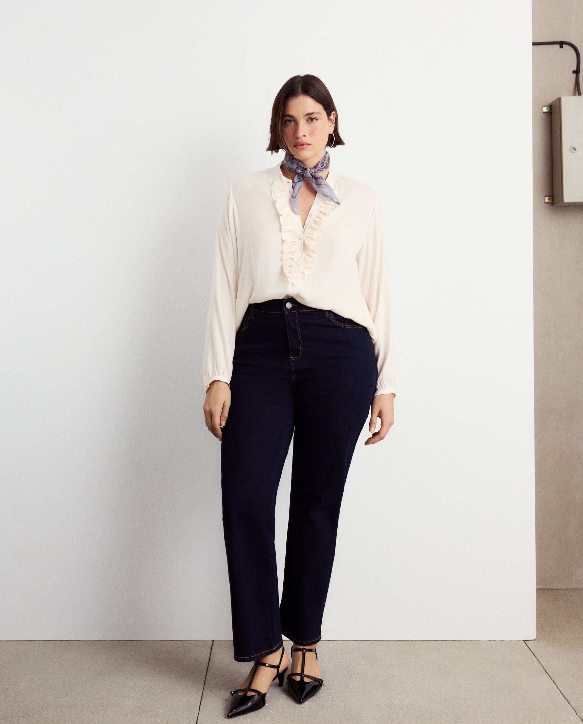 Pantalón GEORGIA recto de mujer - Couchel - Índigo Índigo-1