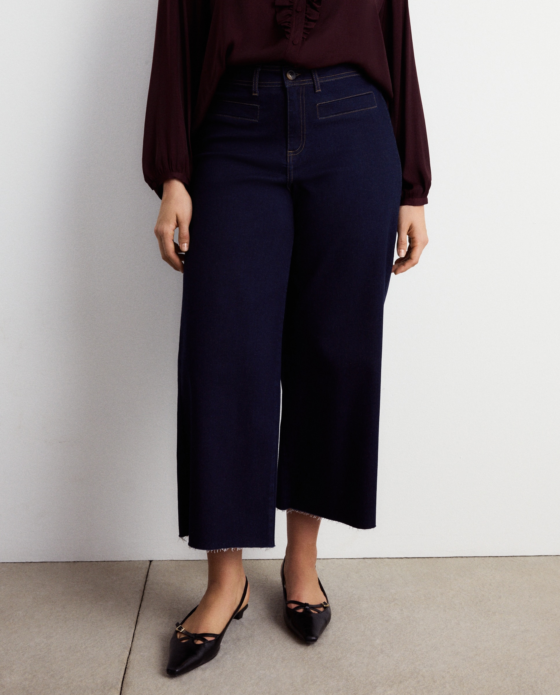 Pantalón de mujer Alice culotte - Couchel - Azul índigo Azul índigo-2