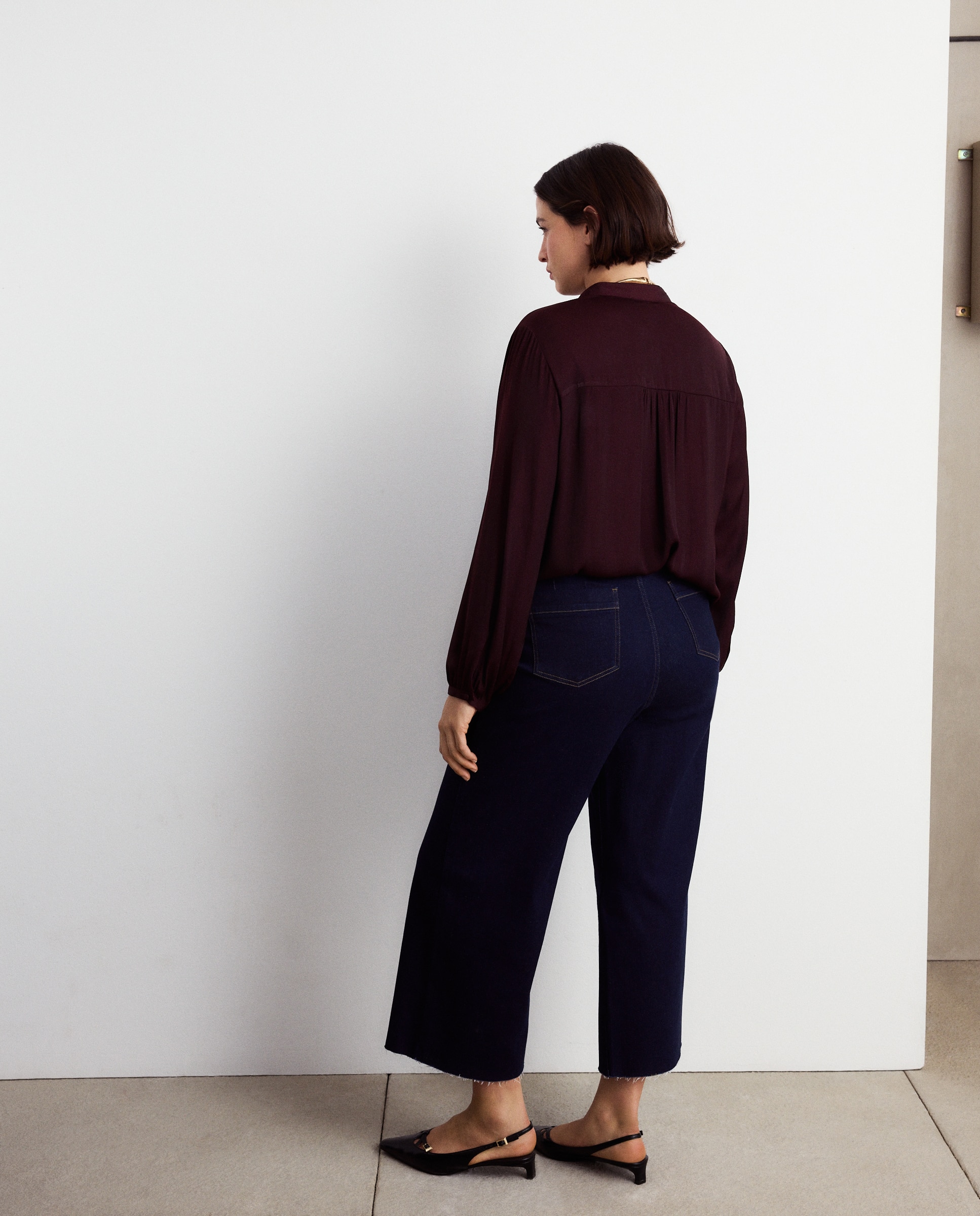 Pantalón de mujer Alice culotte - Couchel - Azul índigo Azul índigo-3