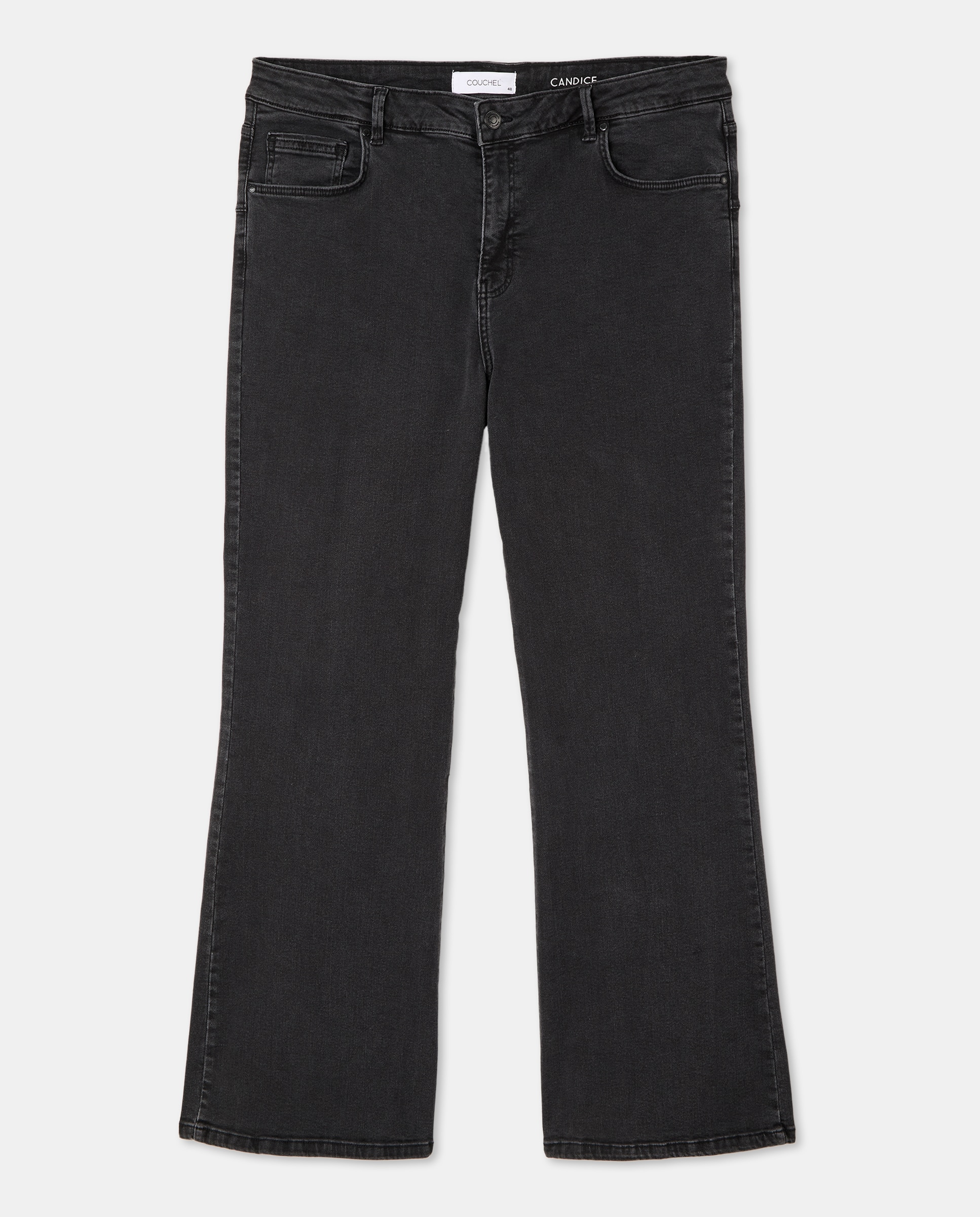 Jeans à boca de Sino Lisas Preto-5