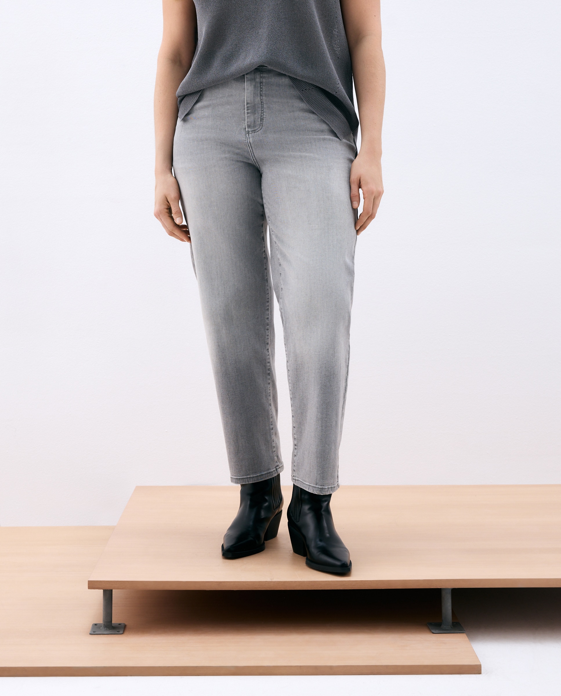 Vaquero recto de mujer Georgia - Couchel - 820 Gris medio 820 Gris medio-3