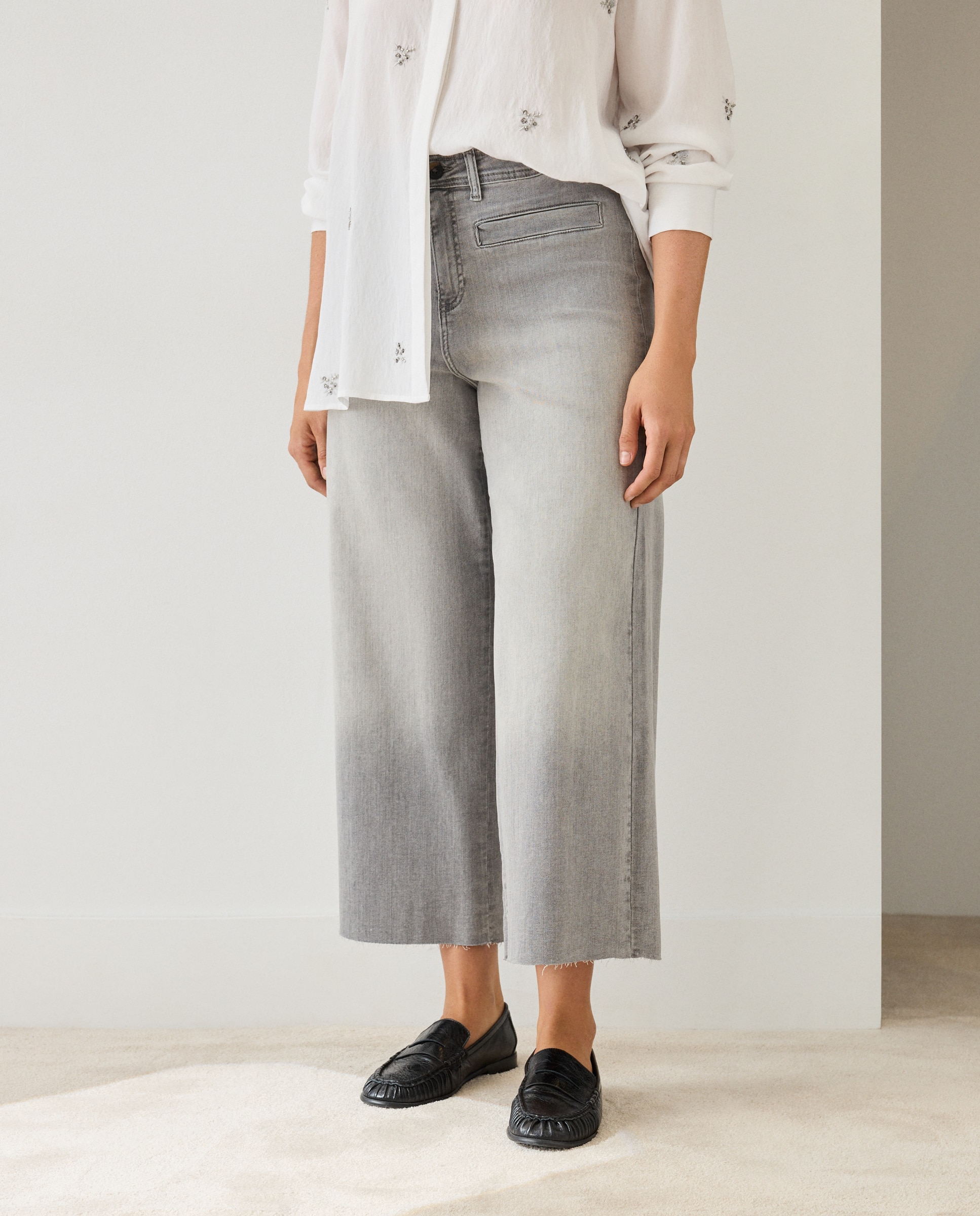 Pantalón de mujer Alice culotte - Couchel - 820 Gris medio 820 Gris medio-2