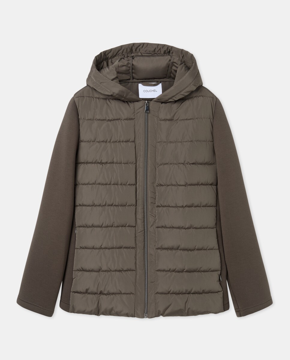 Casaco Acolchoado Combinado 520 Caqui-5