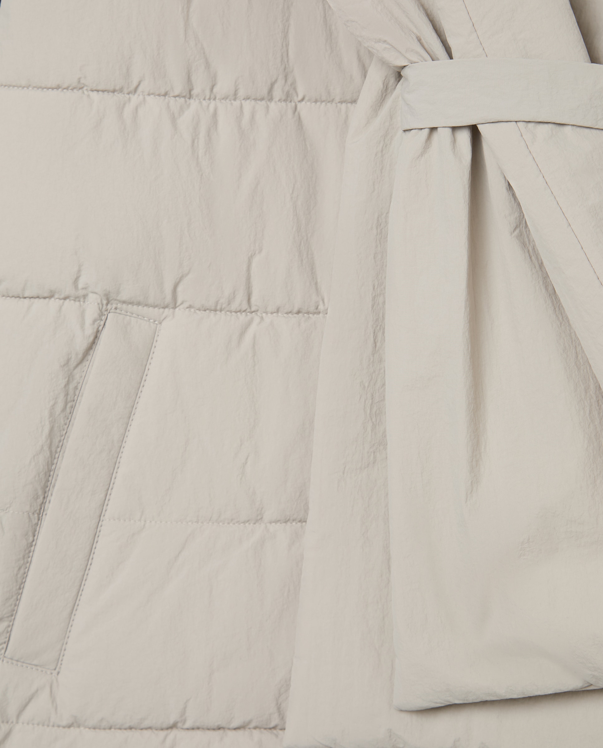 Parka Acolchoada com Cachecol Branco-gelo-6