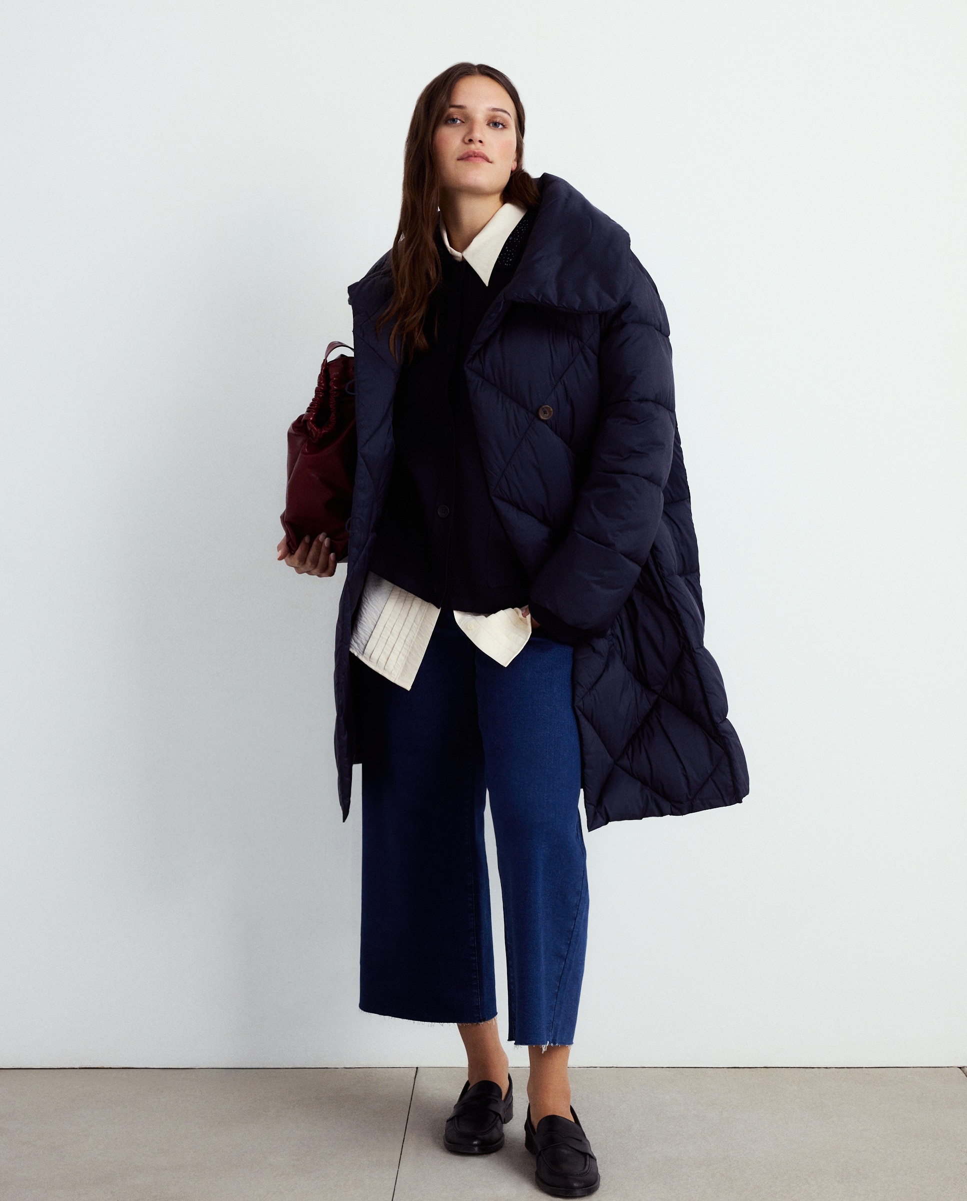 Imagem 0 de Blusão Acolchoado Comprido Cruzado