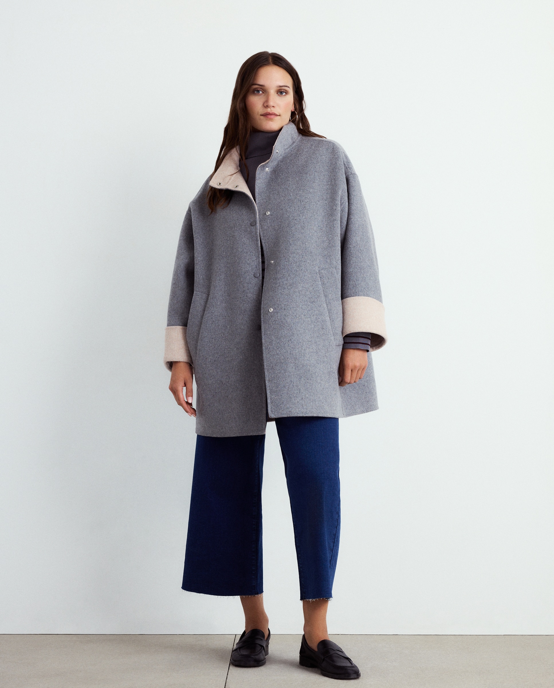 Imagem 0 de Sobretudo em Mistura de Lã com Dupla Face