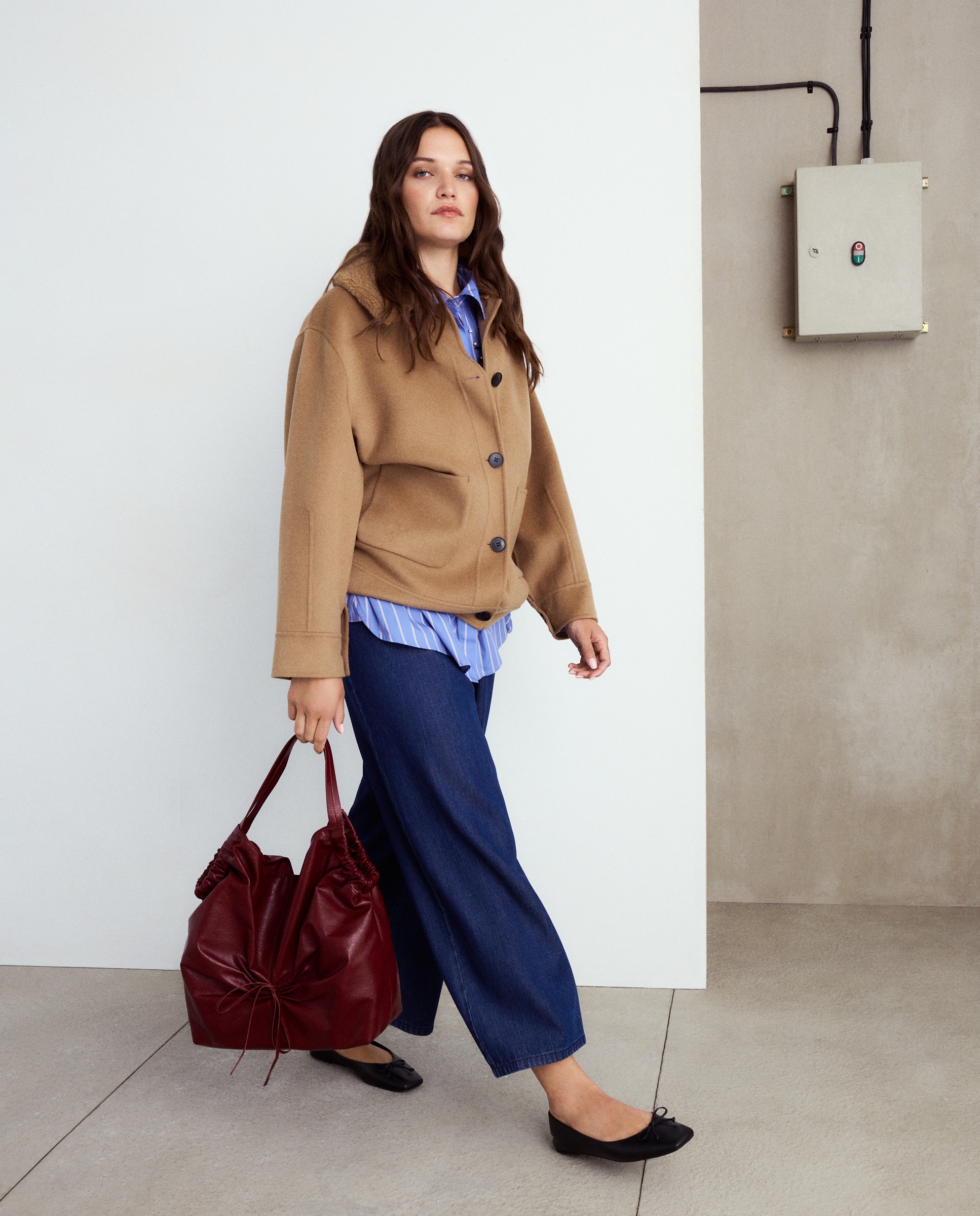 Casacão de Pano Liso Comprido 730 Camel-1