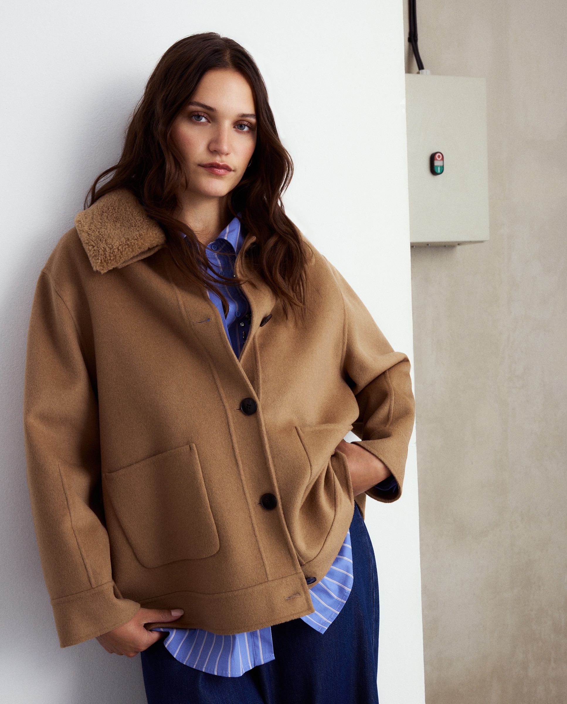 Casacão de Pano Liso Comprido 730 Camel-2