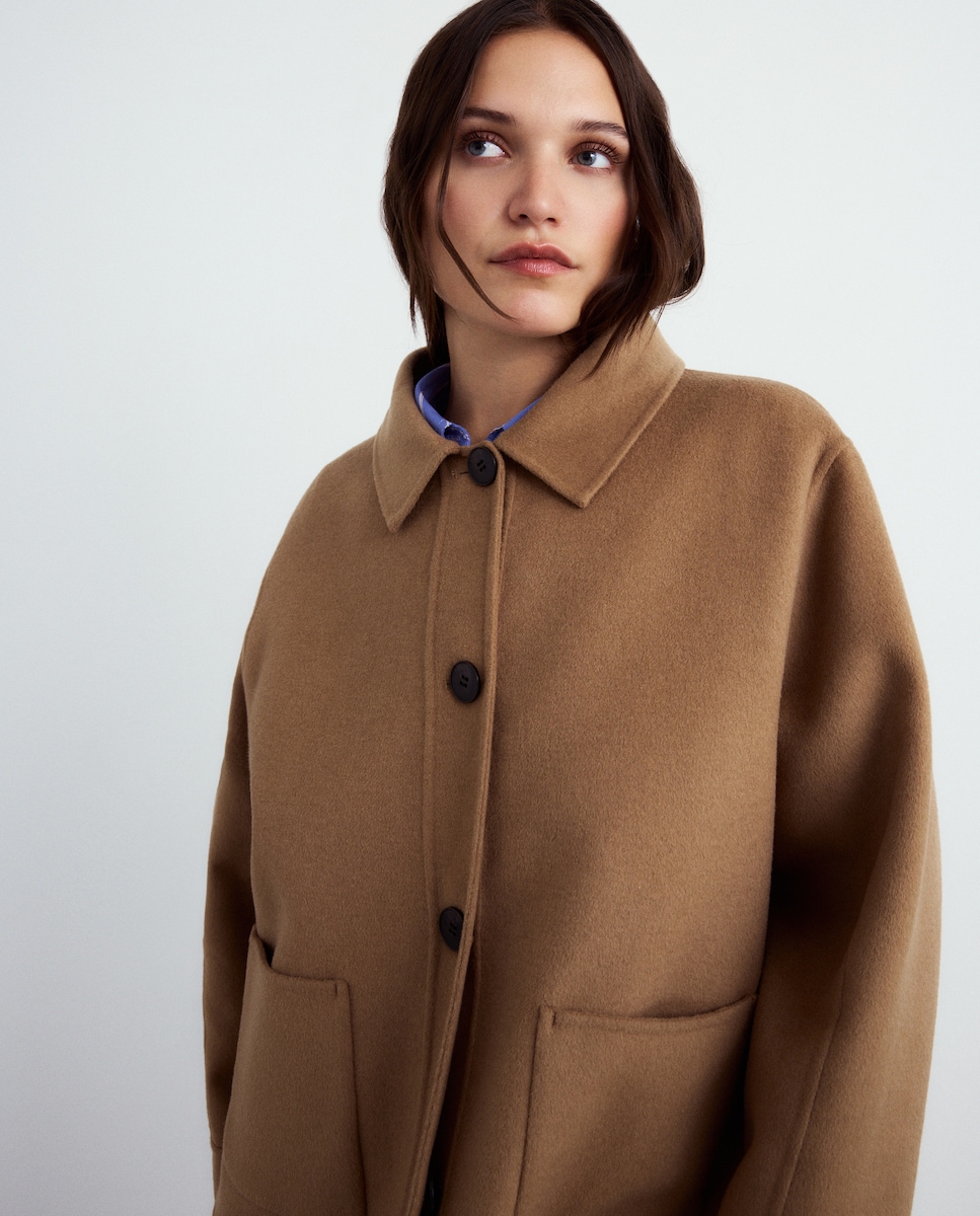 Casacão em Mistura de Lã 730 Camel-3