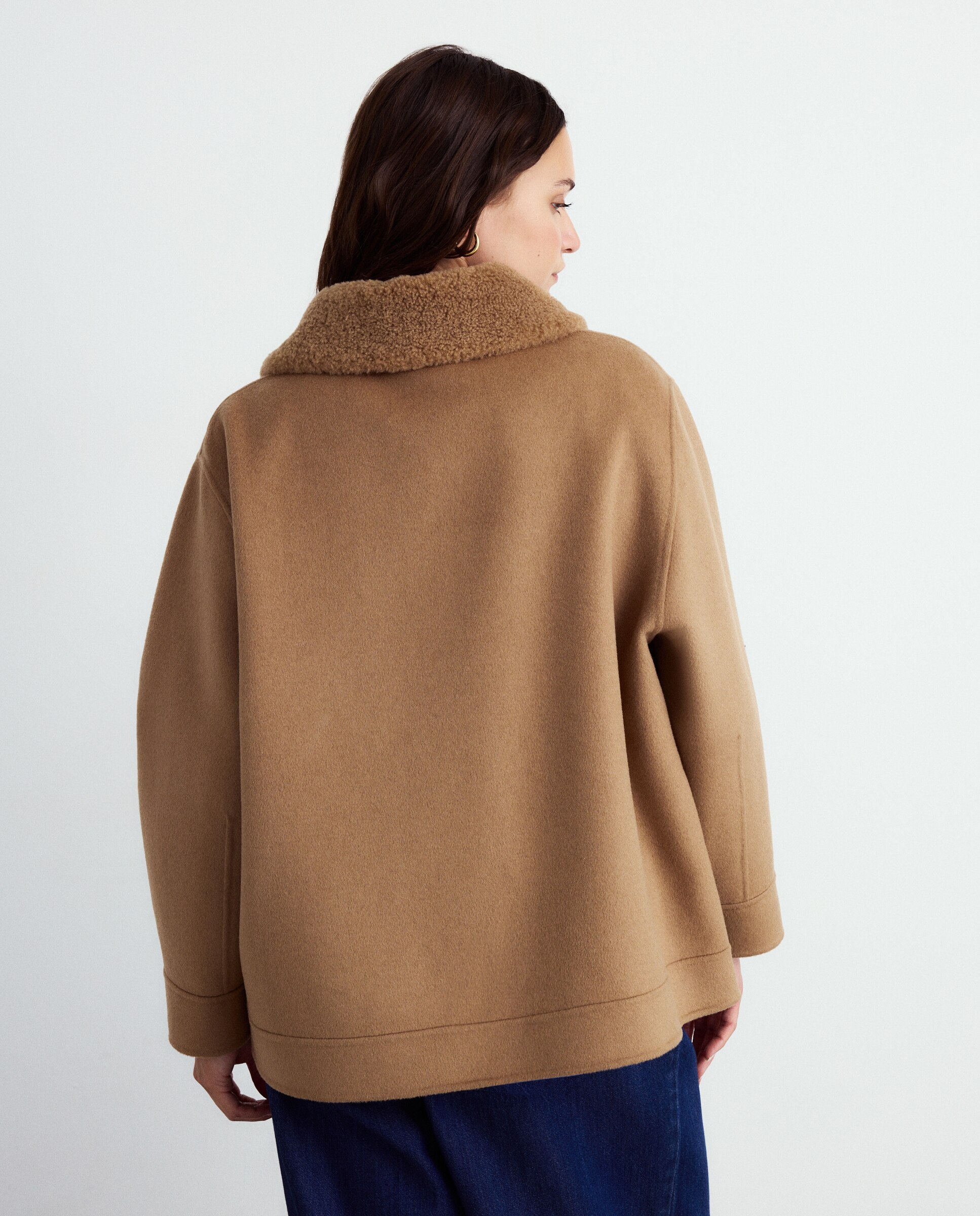 Casacão de Pano Liso Comprido 730 Camel-4