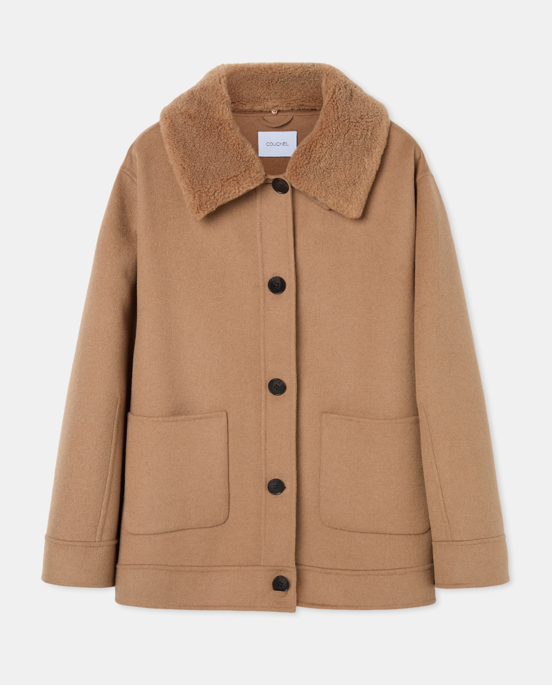 Casacão de Pano Liso Comprido 730 Camel-5