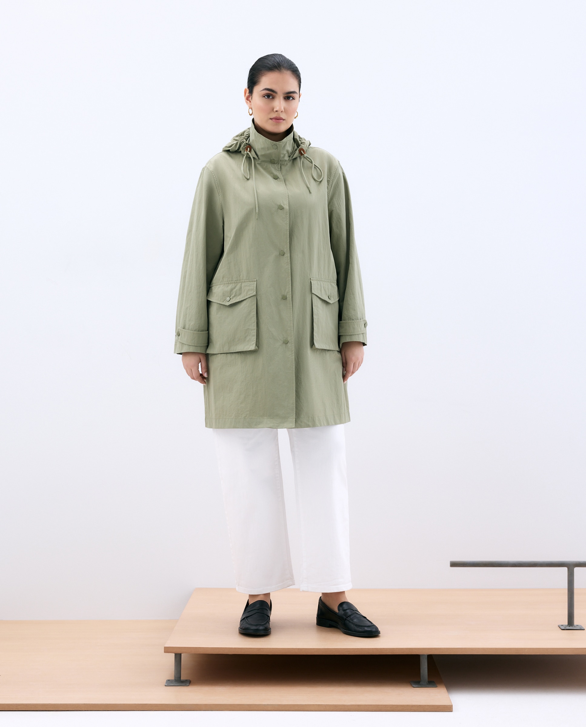 Parka Comprida com Capuz 371 Óleo-2
