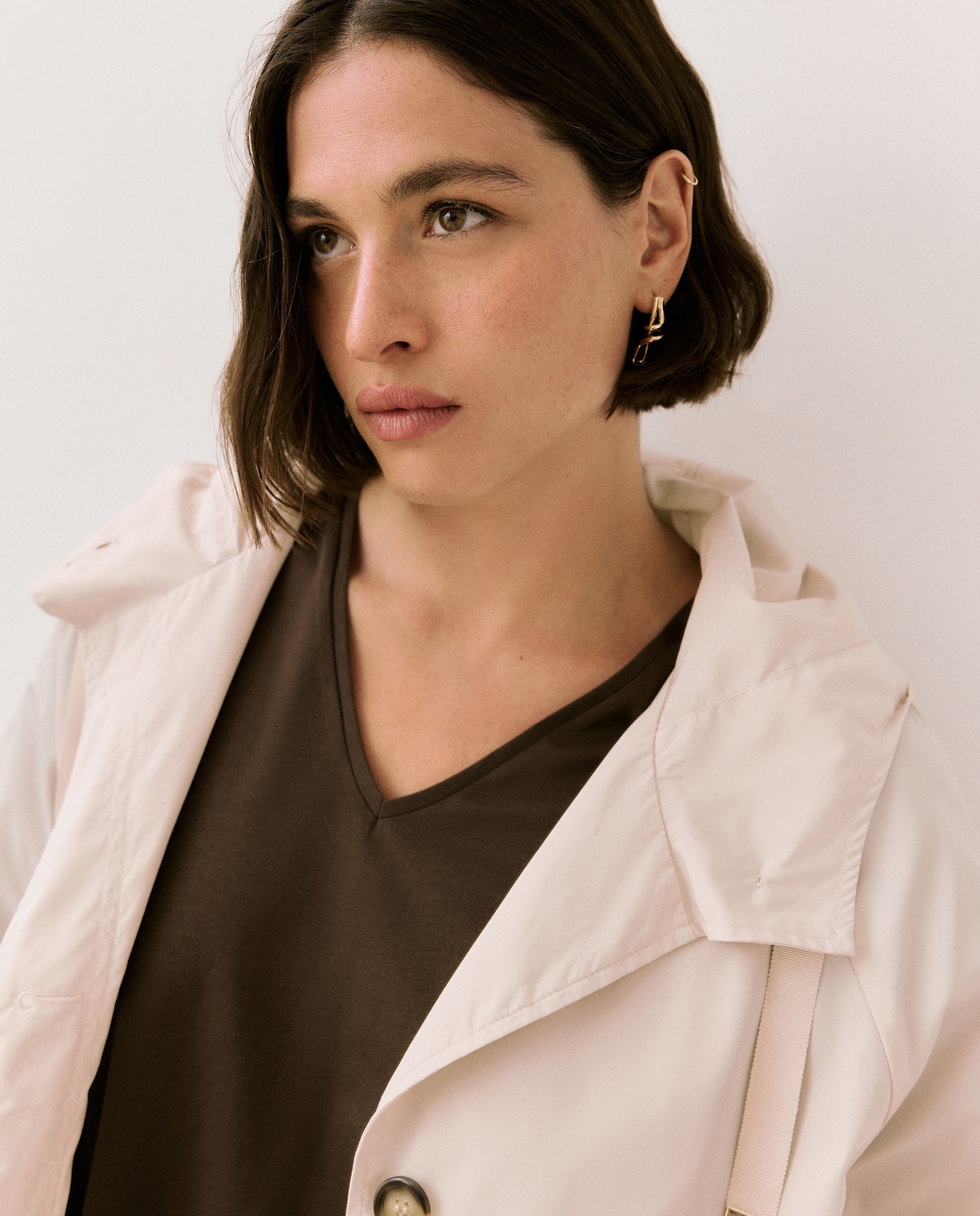 Parka Ligeira com Colete Bege-4