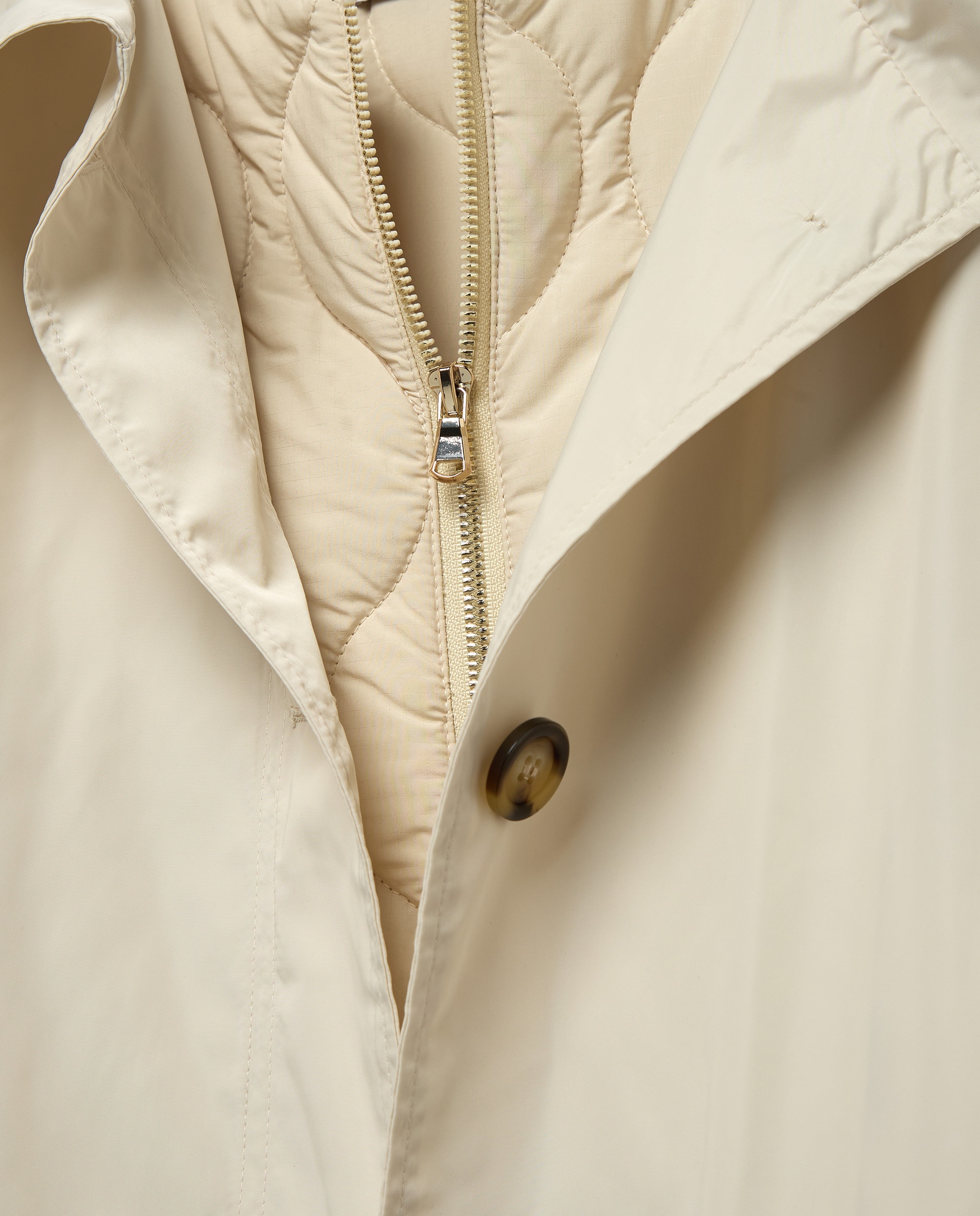 Parka Ligeira com Colete Bege-8
