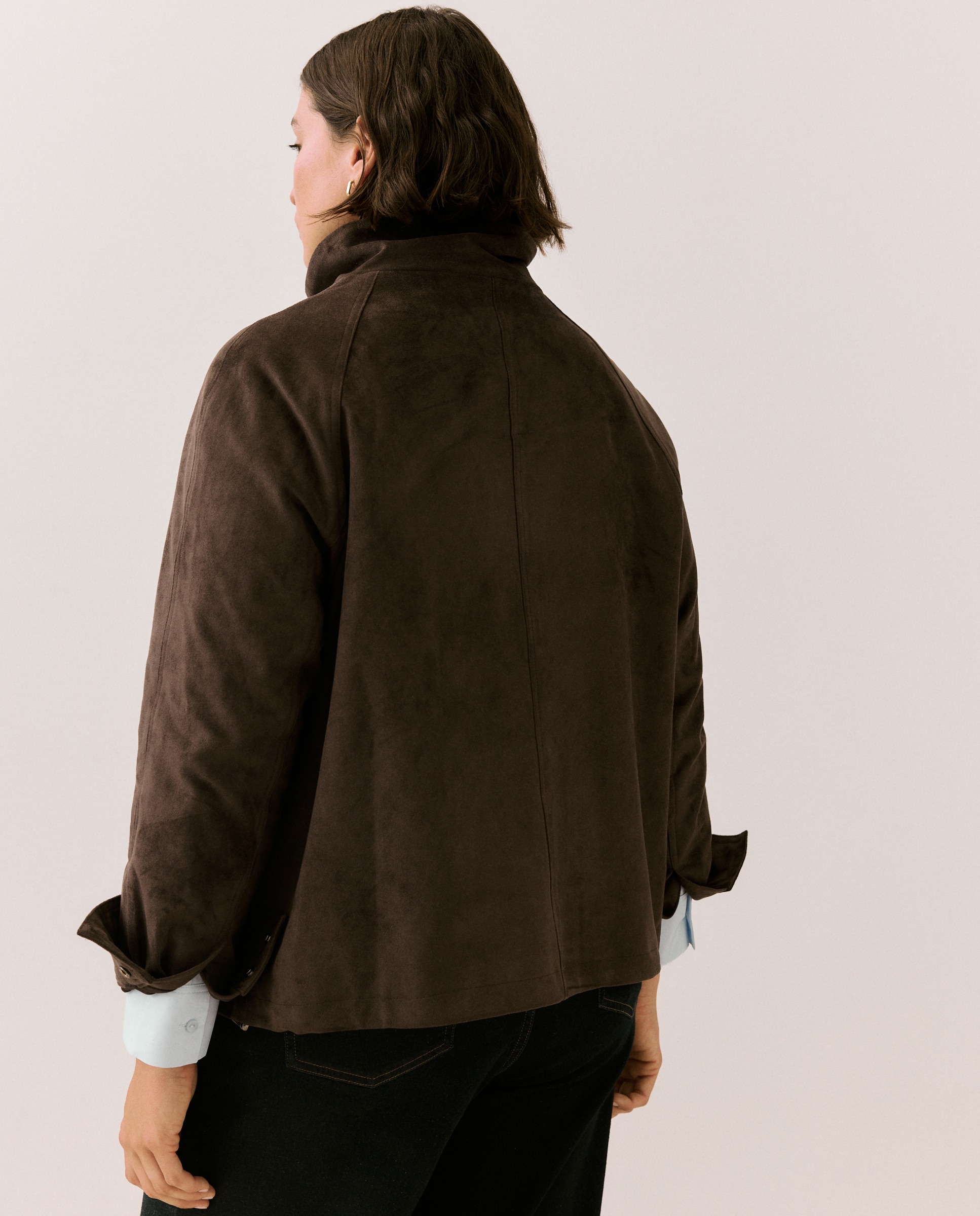 Blusão Bomber Liso Castanho-4