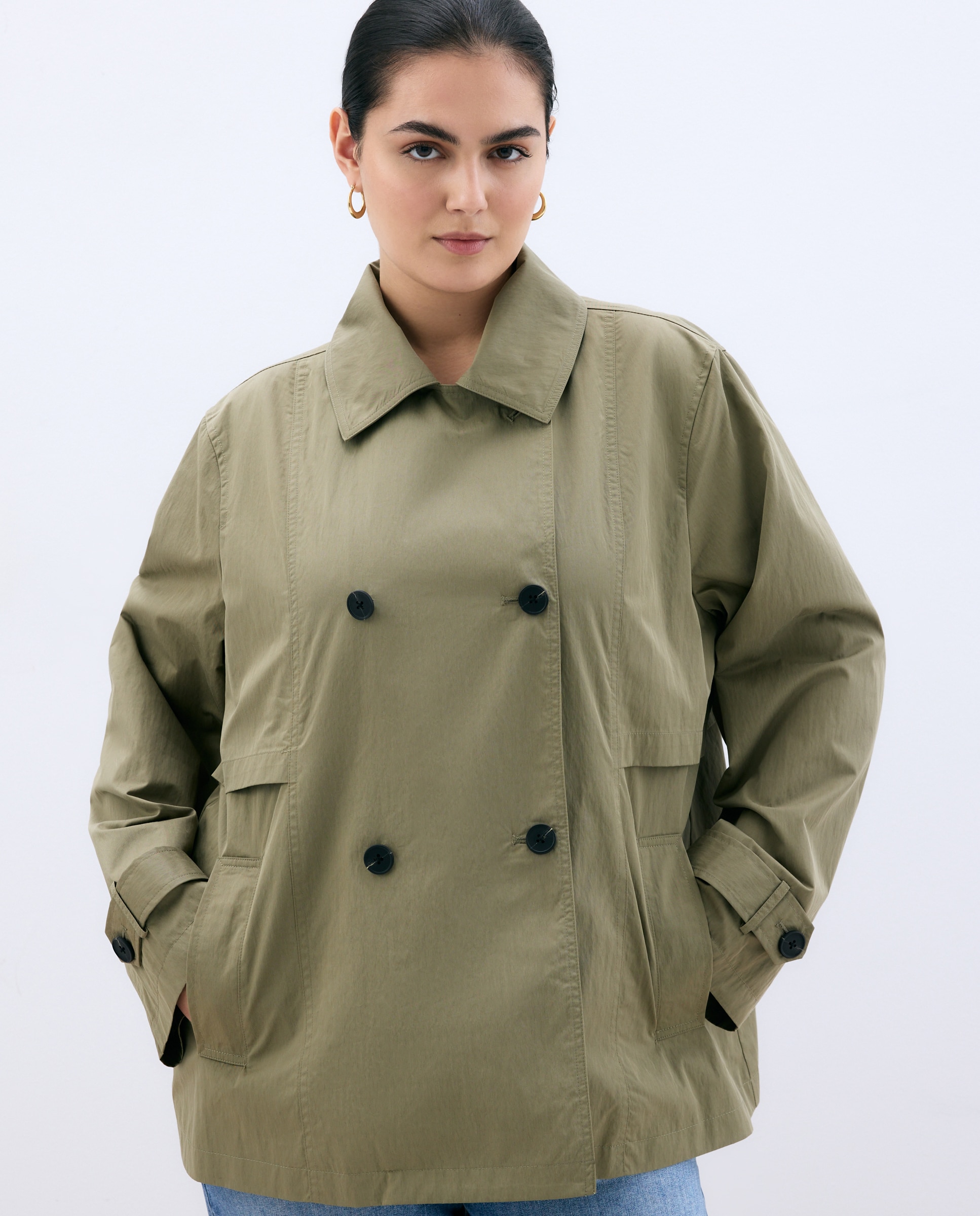 Parka Curta Lisa 520 Caqui-2