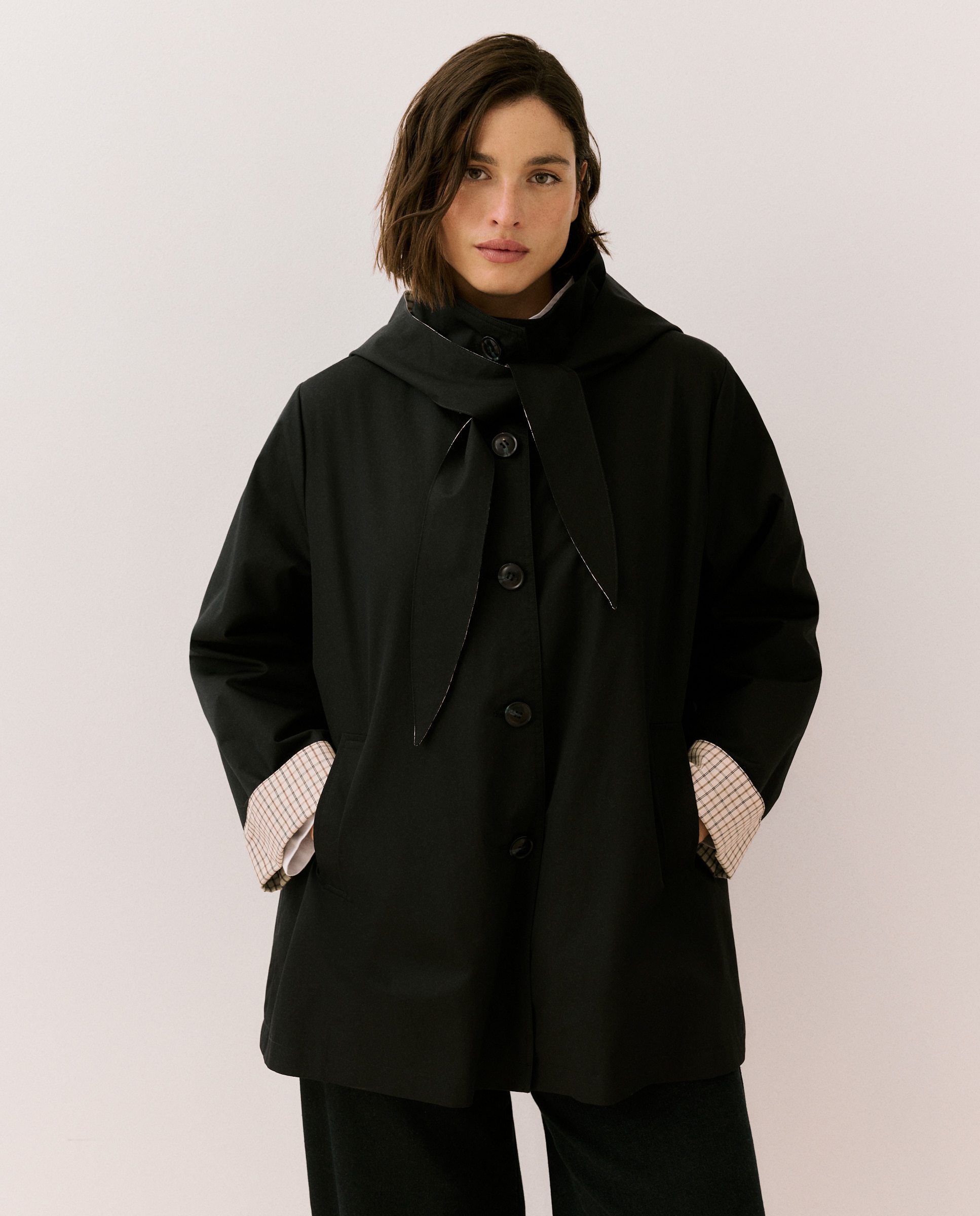 Parka Ligeira Lisa Azul-marinho-1