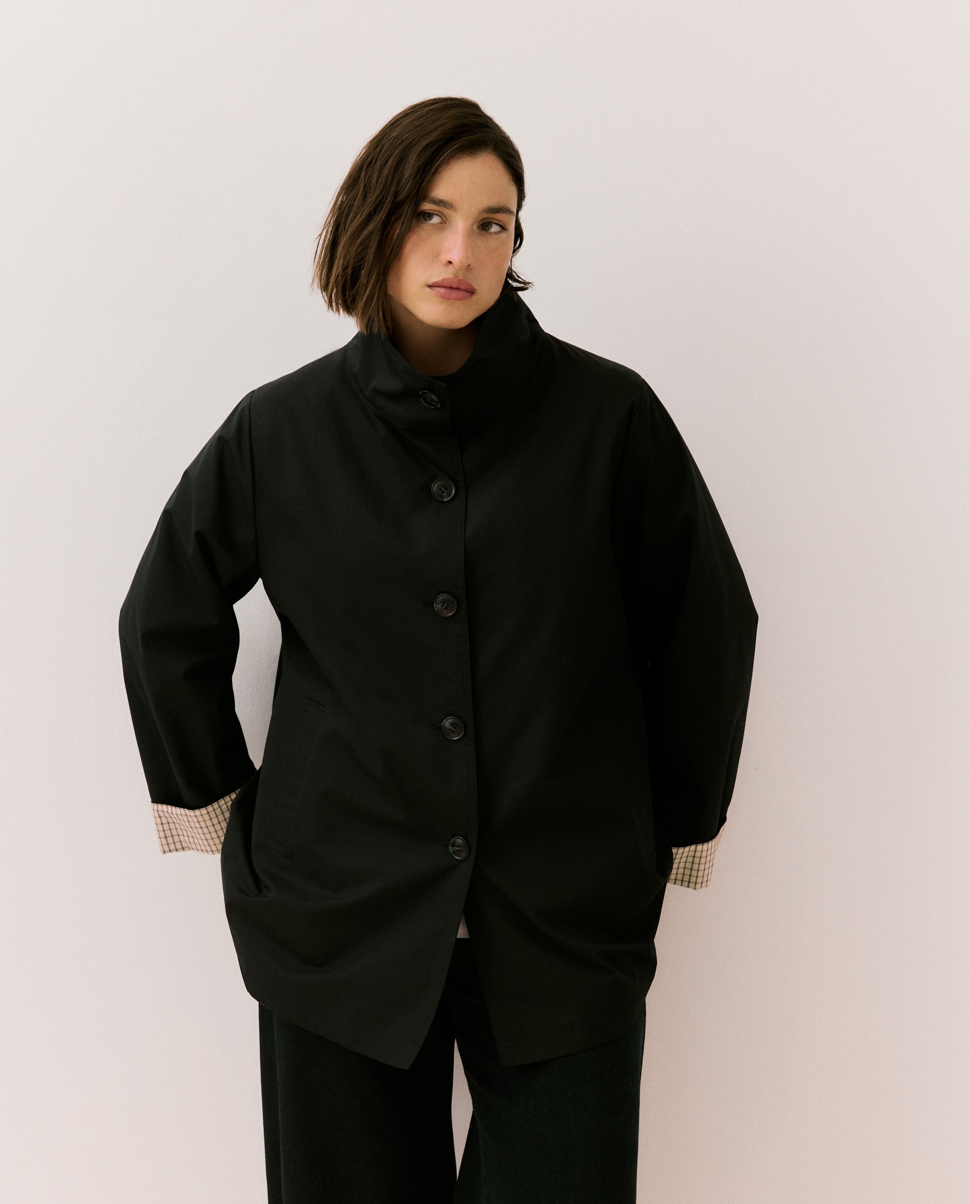 Parka Ligeira Lisa Azul-marinho-5