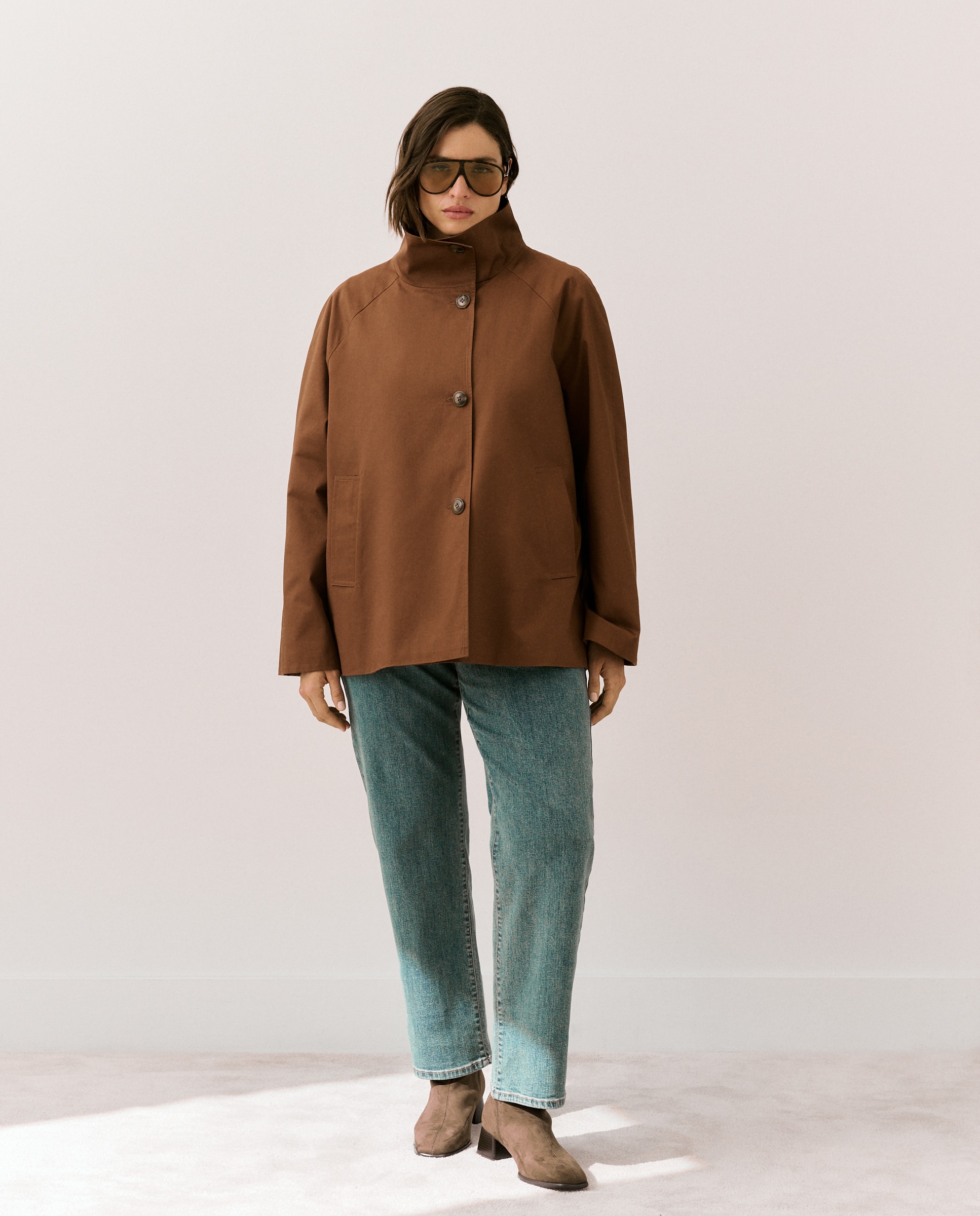 Parka Ligeira Lisa 770 Terracota-1