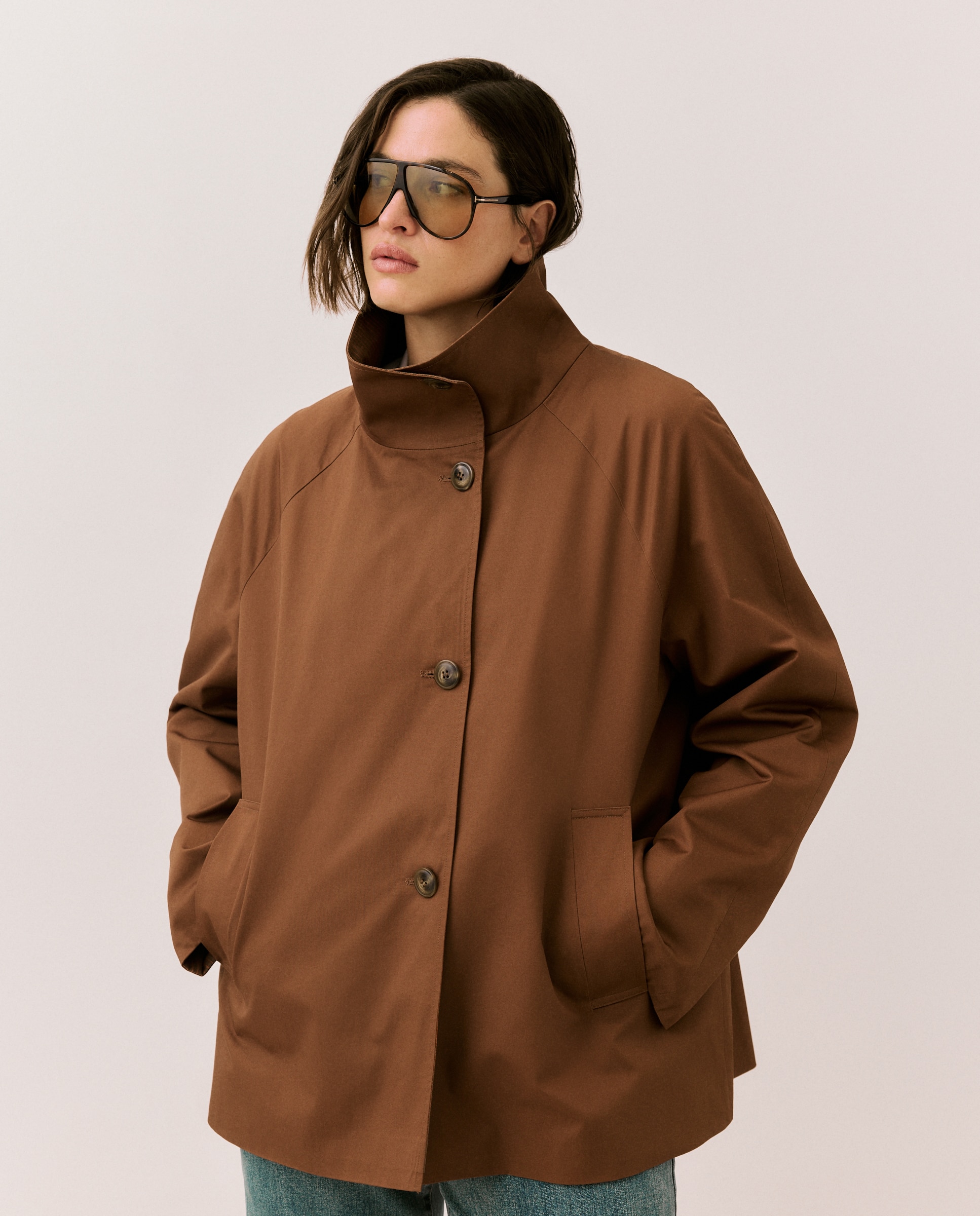Parka Ligeira Lisa 770 Terracota-2