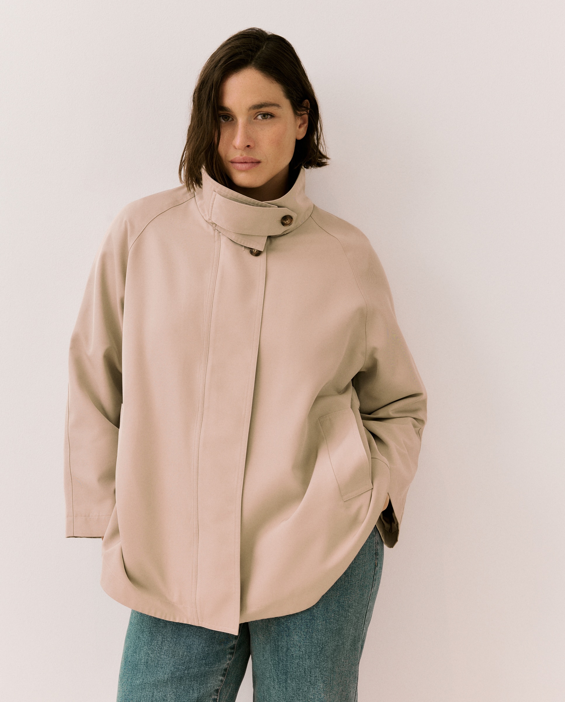 Parka Curta Lisa Bege-1