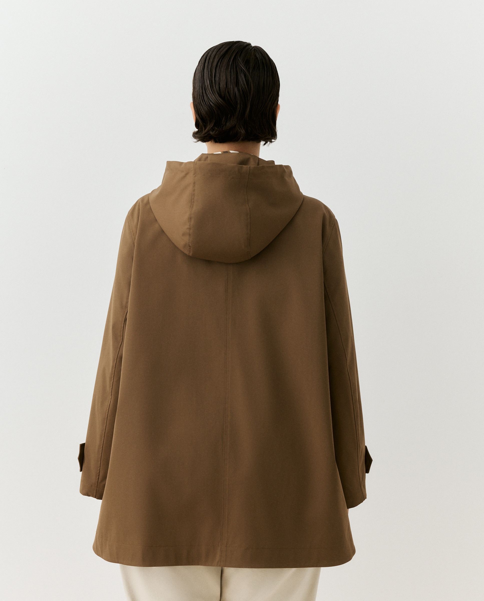 Parka Ligeira Básica Bege-4