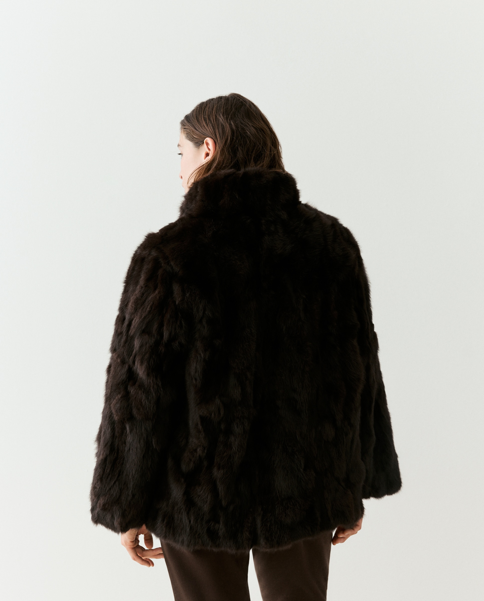Imagen 3 de Chaquetón de mujer pelo de conejo - Couchel - Marrón Marrón