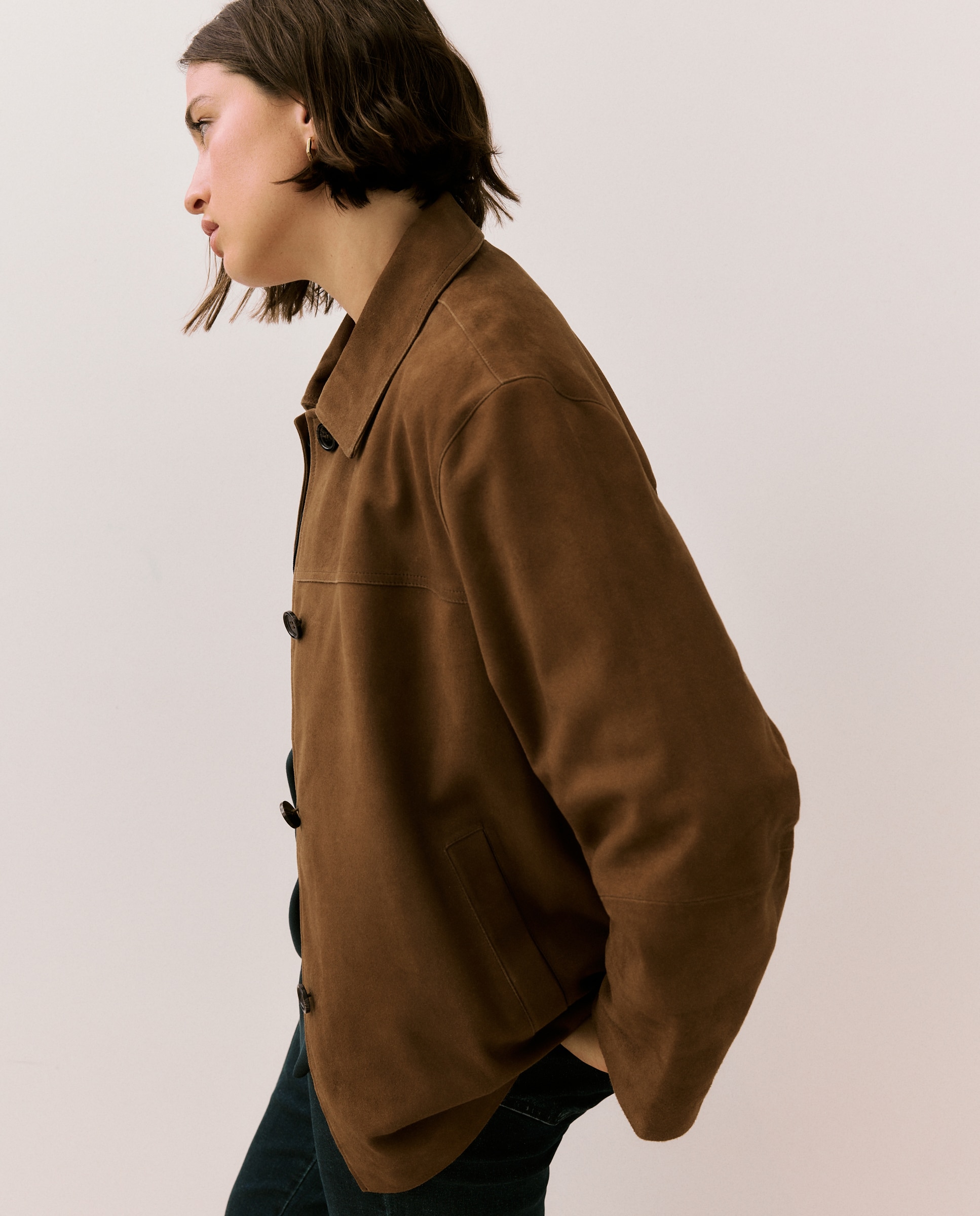 Chaqueta de mujer de piel de ante - Couchel - 730 Camel 730 Camel-3