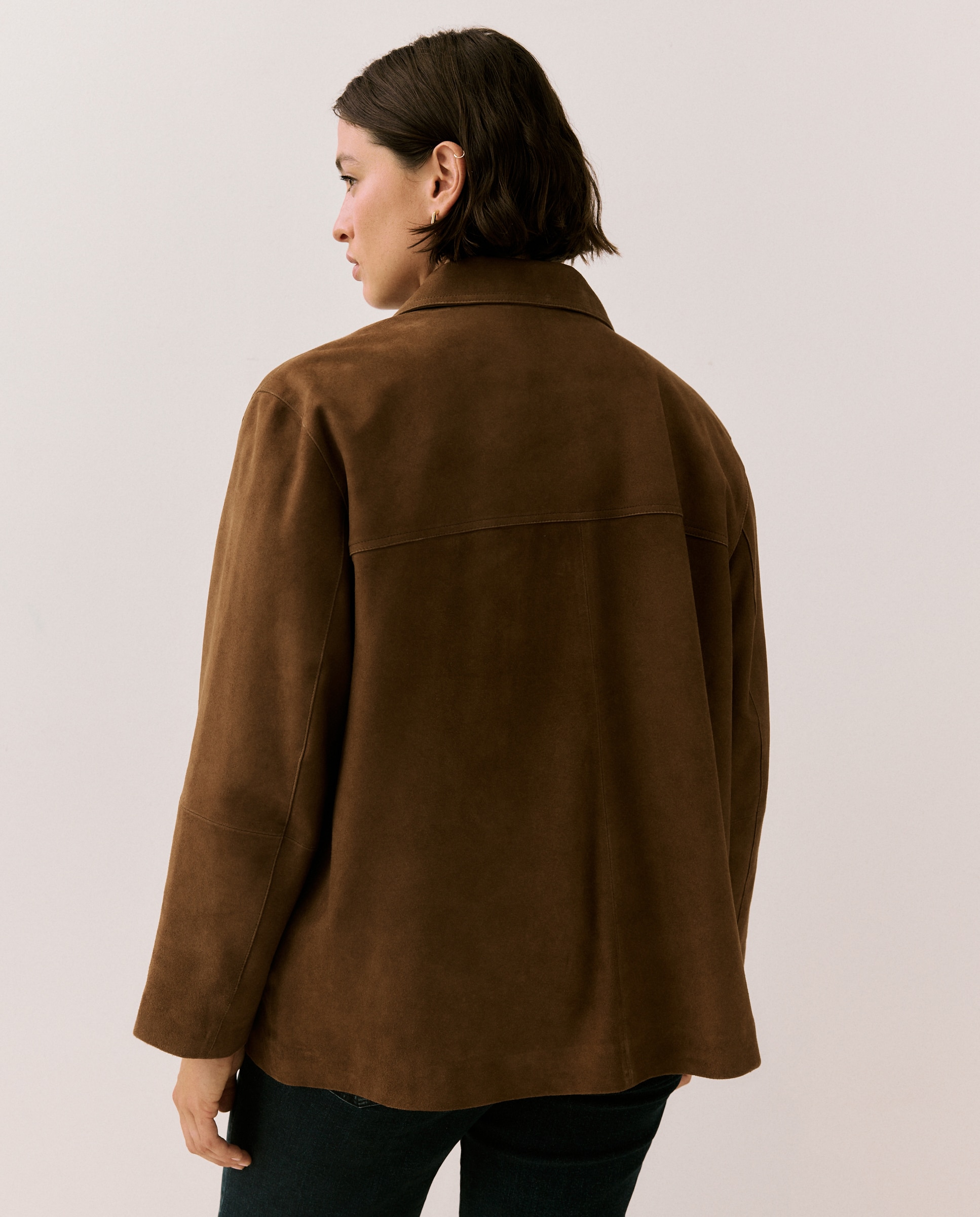 Chaqueta de mujer de piel de ante - Couchel - 730 Camel 730 Camel-4