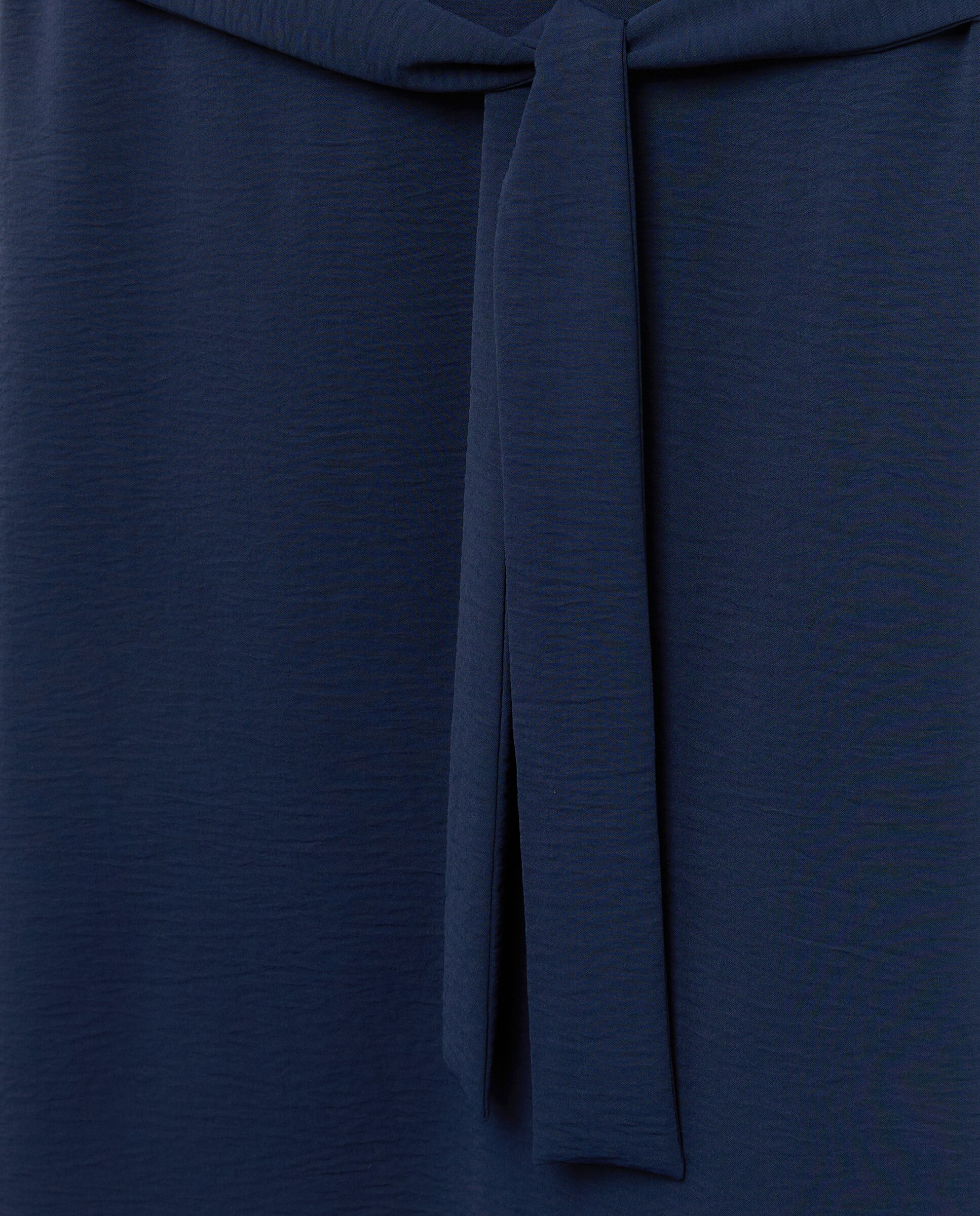 Vestido Midi Camiseiro com Manga Curta Azul-marinho-6