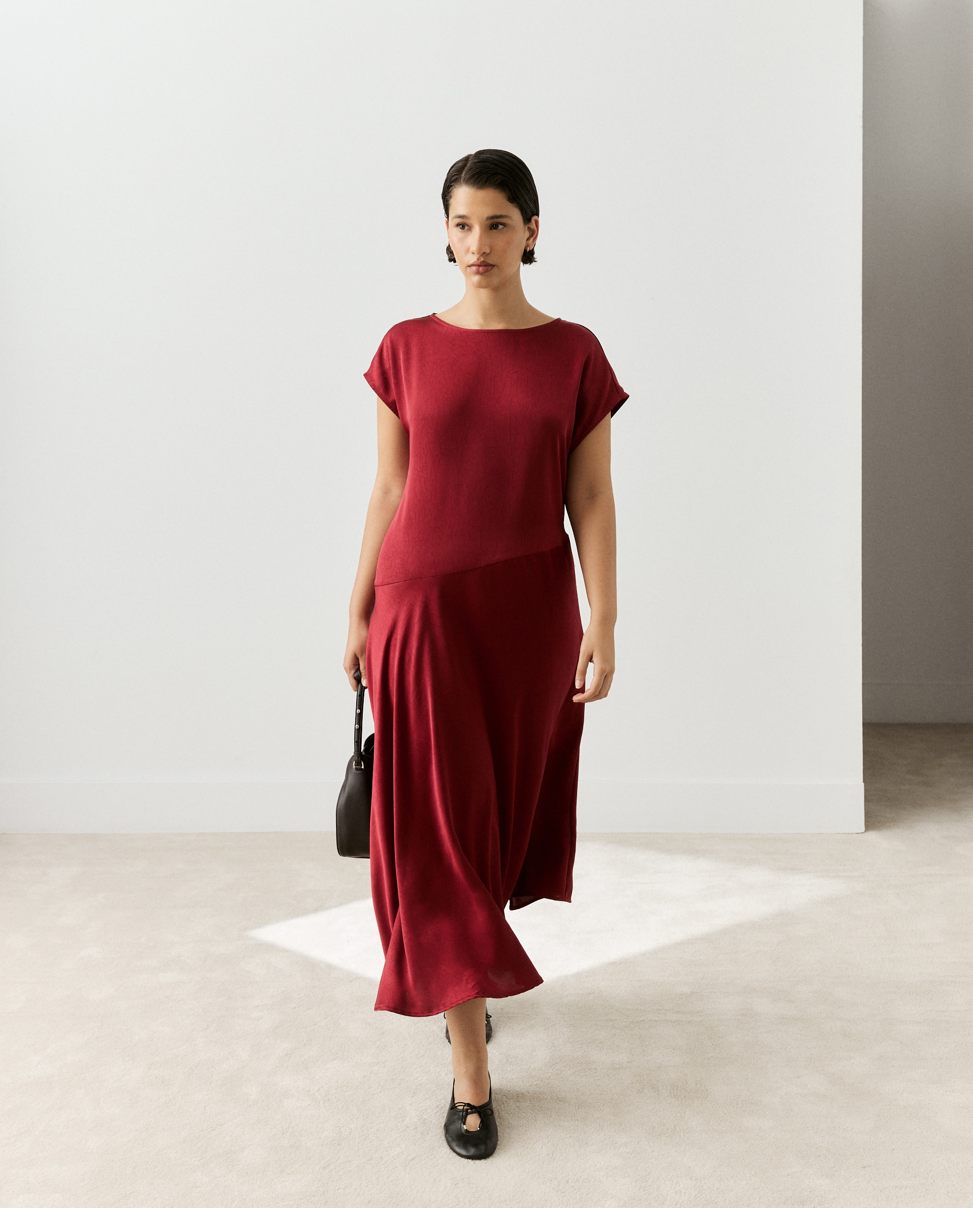Imagen 1 de Vestido sin mangas de satén crinkle 200 Rosa