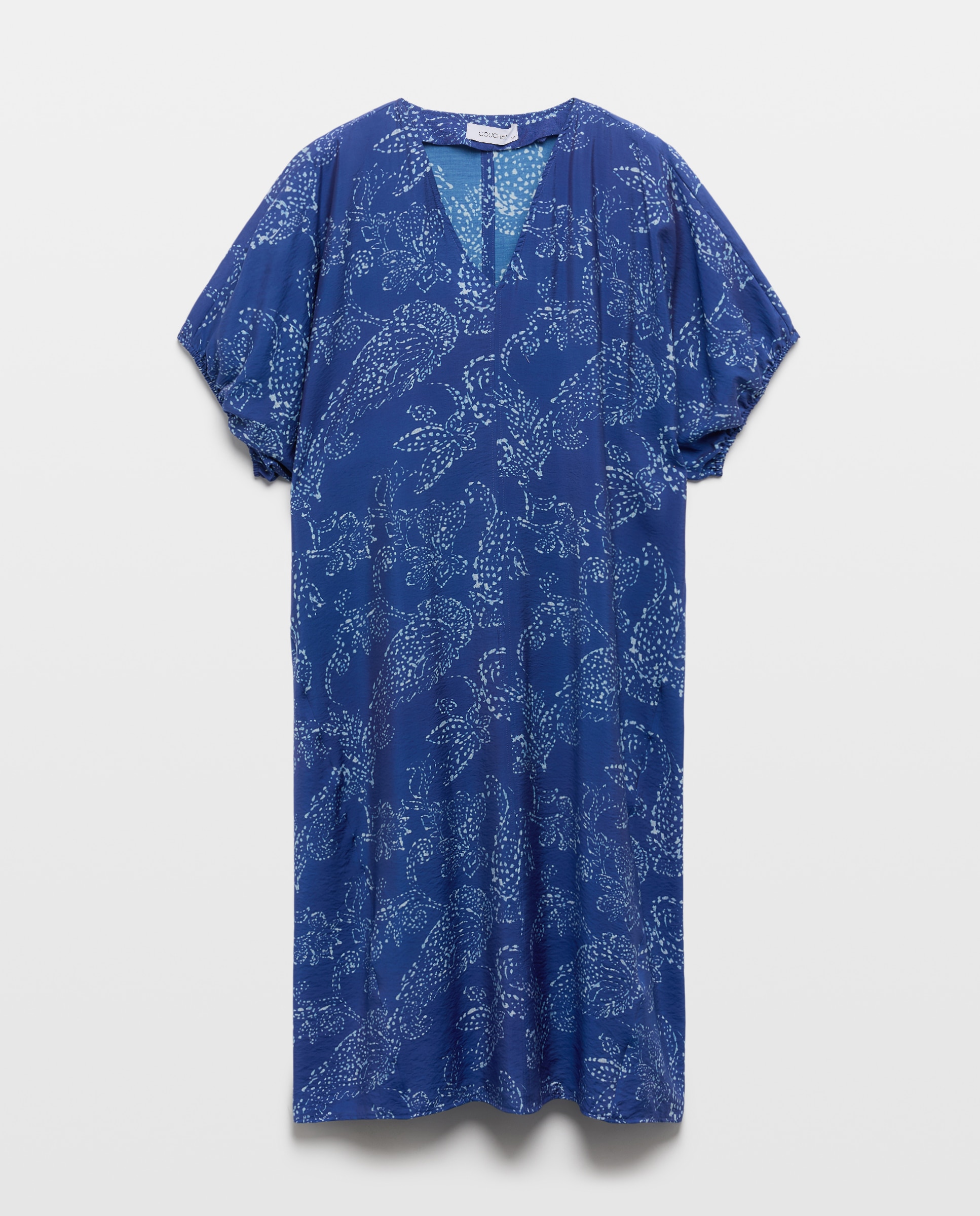 Imagem 0 de Vestido de Manga Curta com Estampado de Caxemira